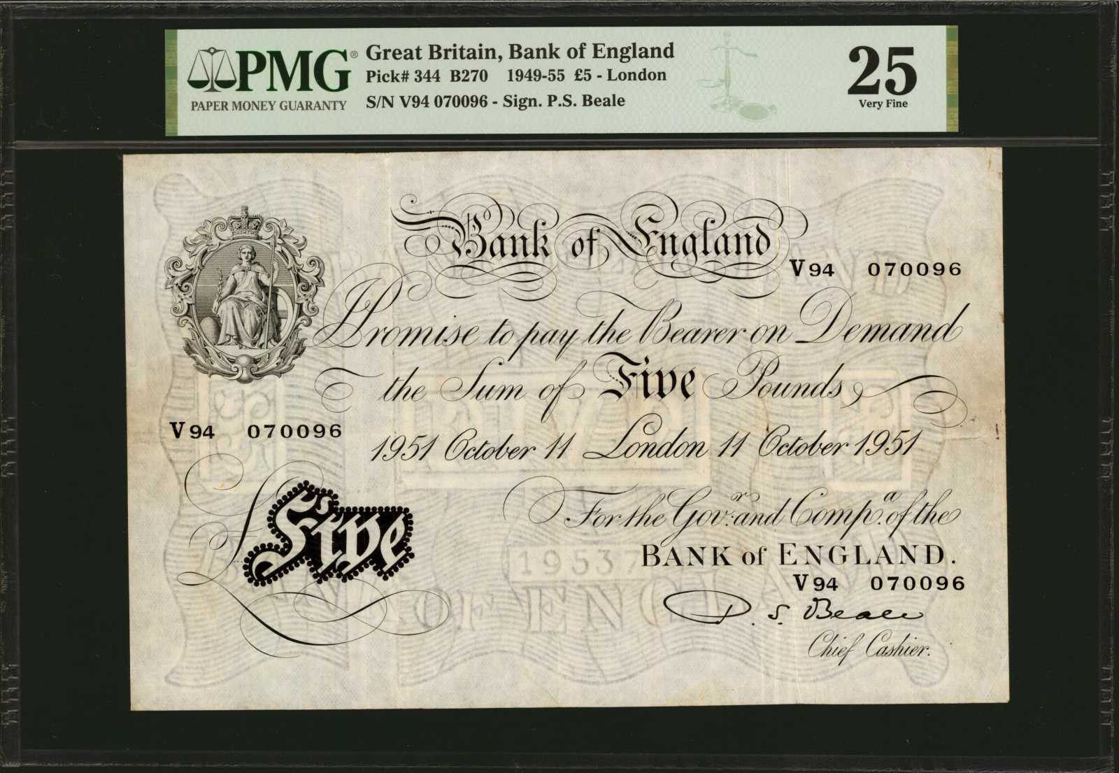 image for: United Kingdom  5 pounds (B177c)