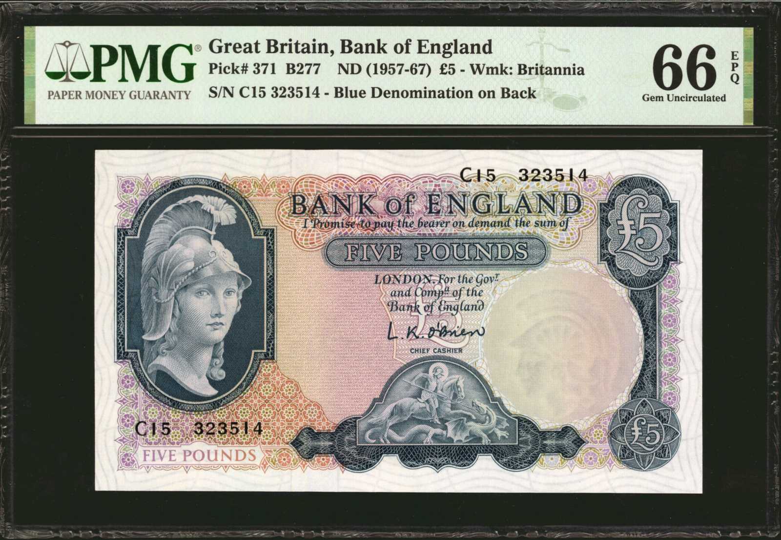 image for: United Kingdom  5 pounds (B178a)