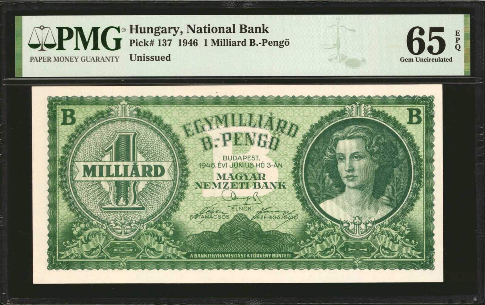 image for: Hungary  1 milliard (B546a)