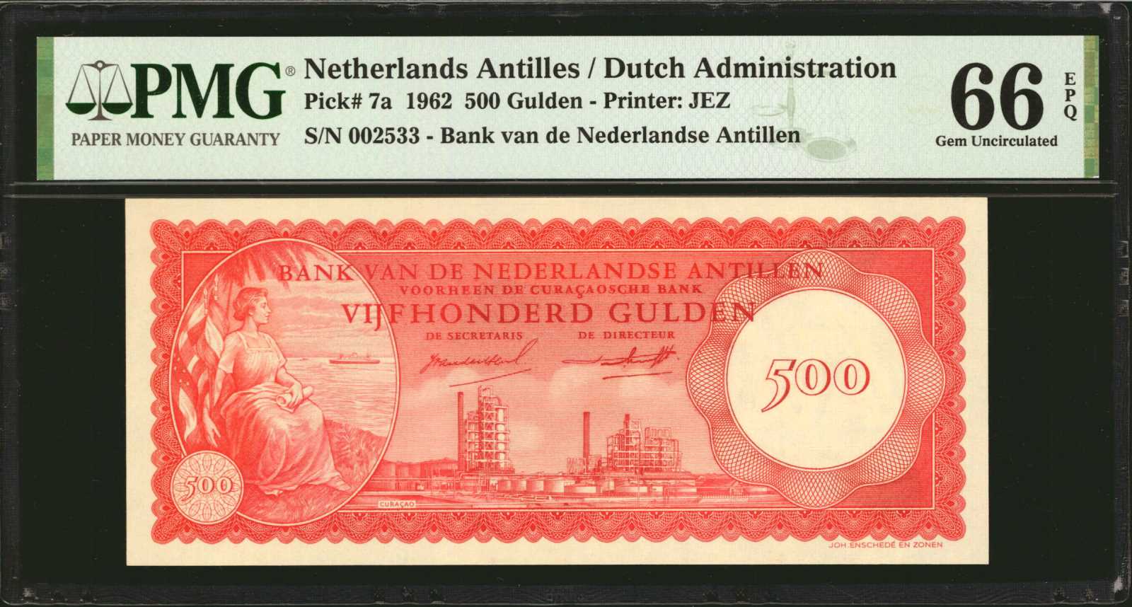 image for: Netherlands Antilles  500 gulden (guilders) (B207as)