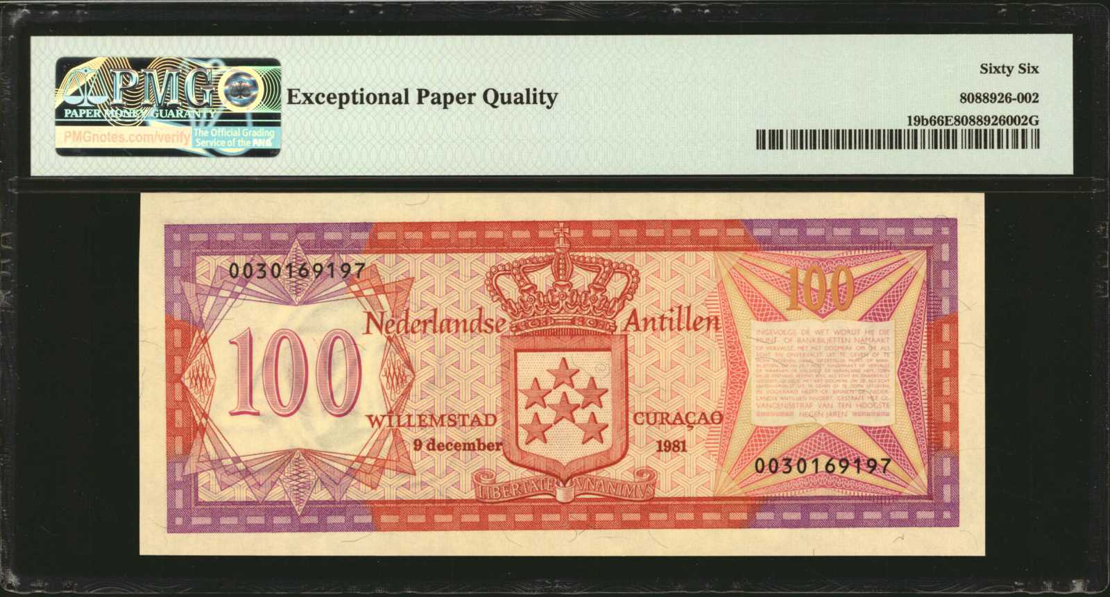 image for: Netherlands Antilles  100 gulden (guilders) (B218b)