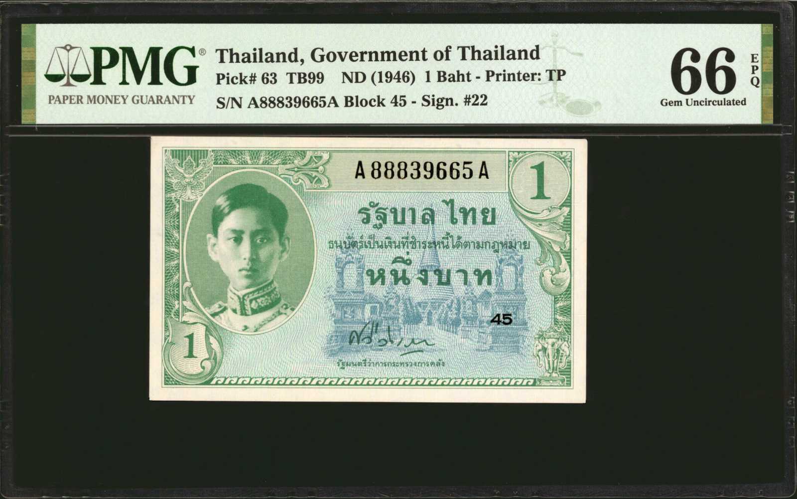 image for: Thailand  1 ??? (baht) (B134az)