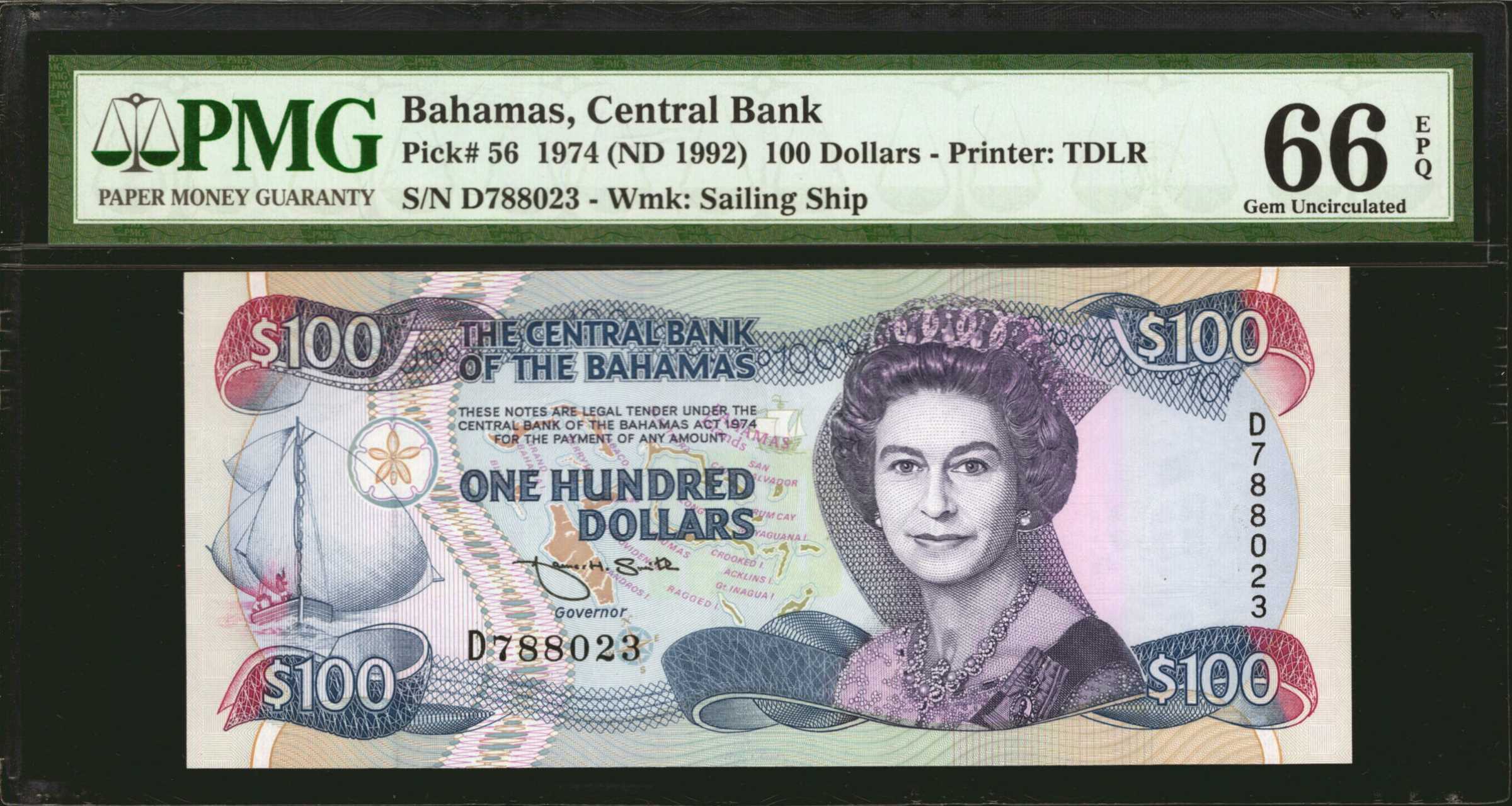 image for: Bahamas  100 dollars (B322az)