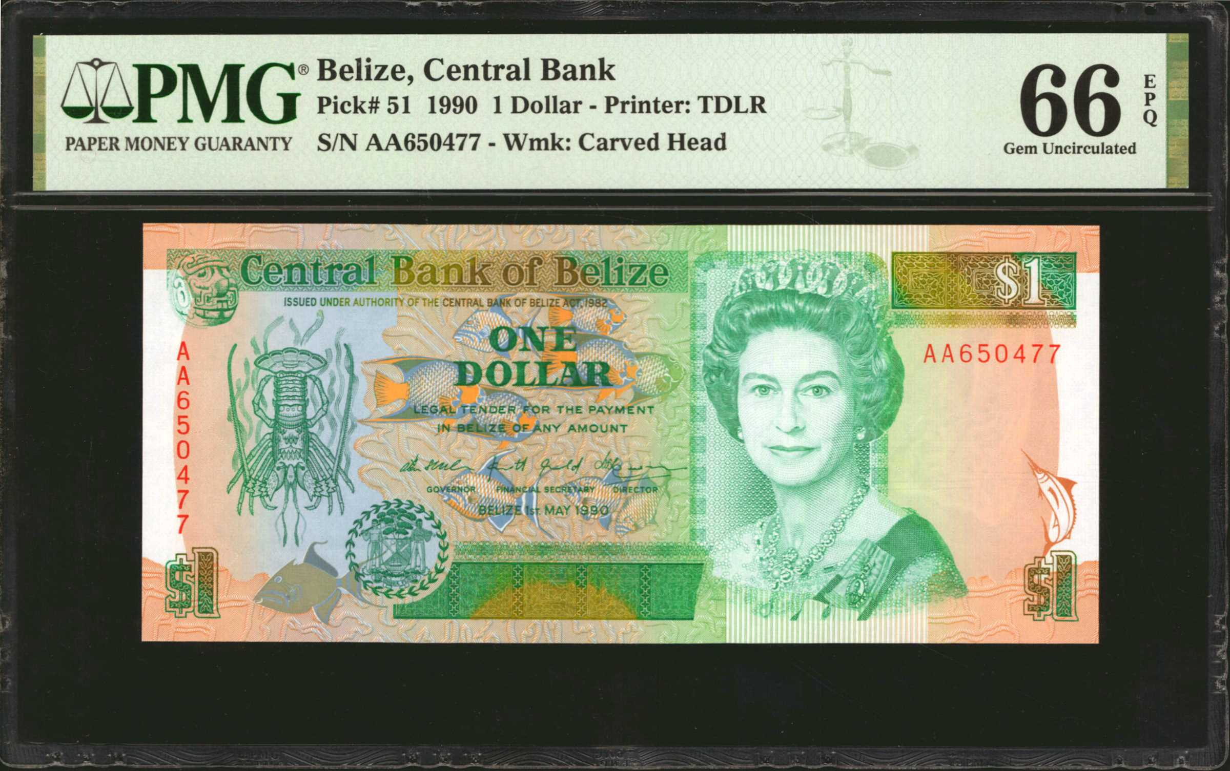 image for: Belize  1 dollar (B309az)
