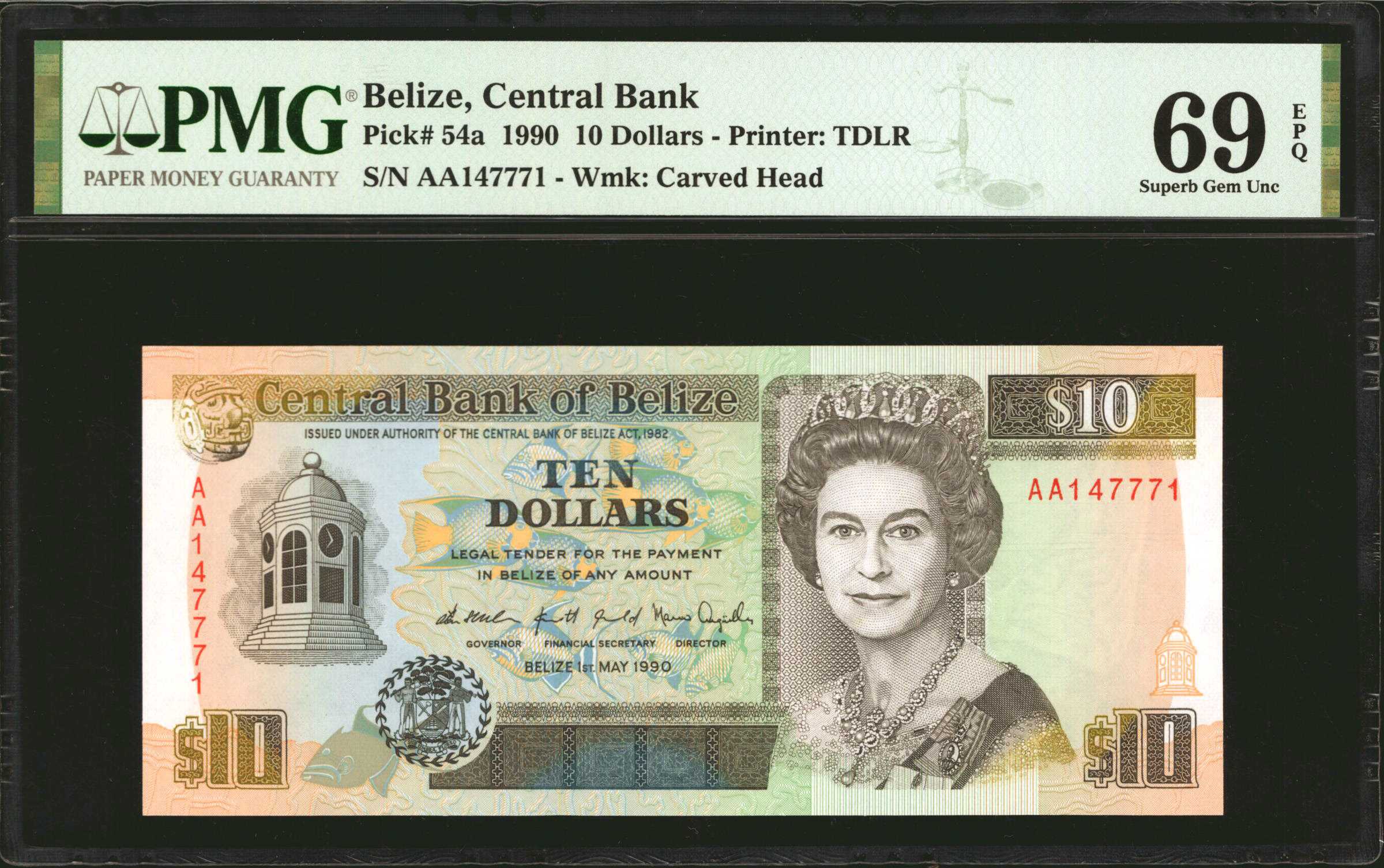 image for: Belize  10 dollars (B312a)