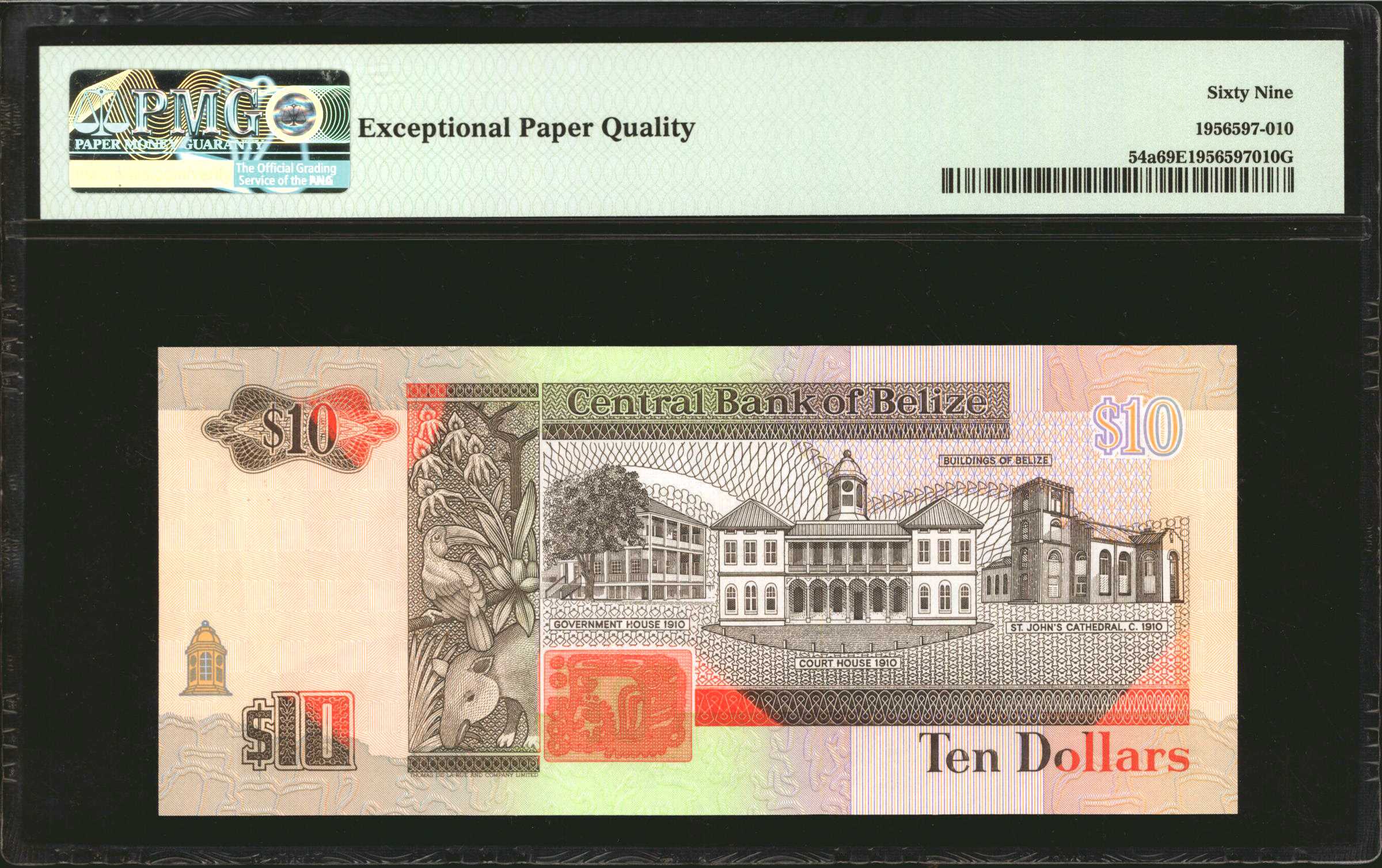 image for: Belize  10 dollars (B312b)