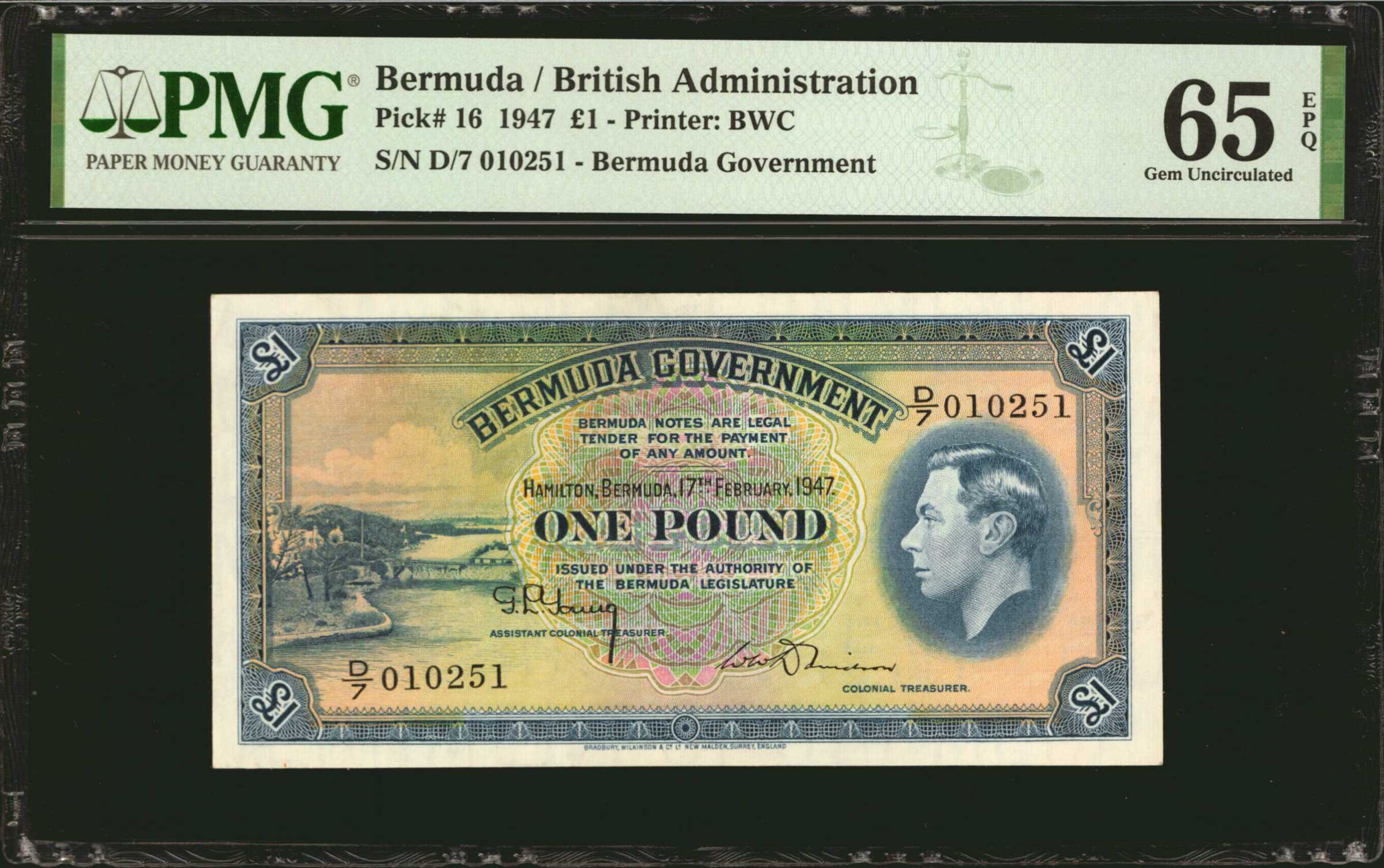 image for: Bermuda  1 pound(B117a)