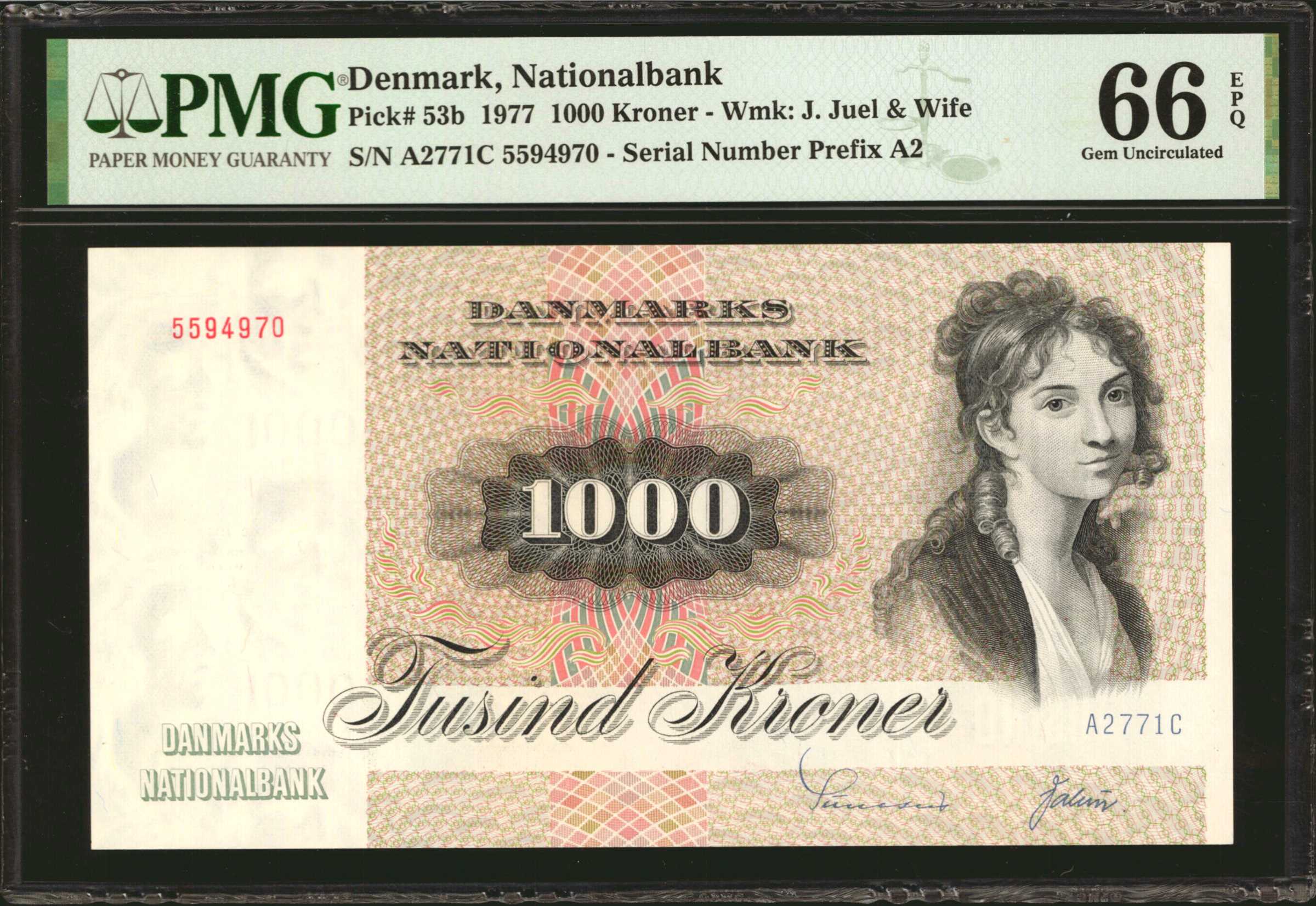 image for: Denmark  1,000 kroner (B924c)