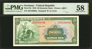 image for: Germany, Federal Republic of 20 deutsche mark (B108a)