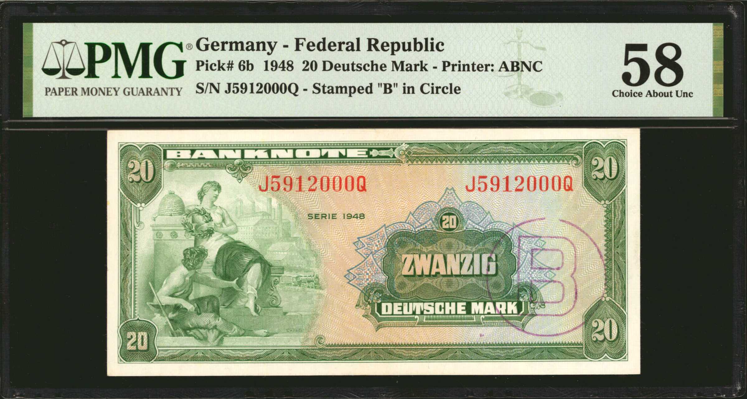  Two diagonal SPECIMEN perfs; normal s/n 