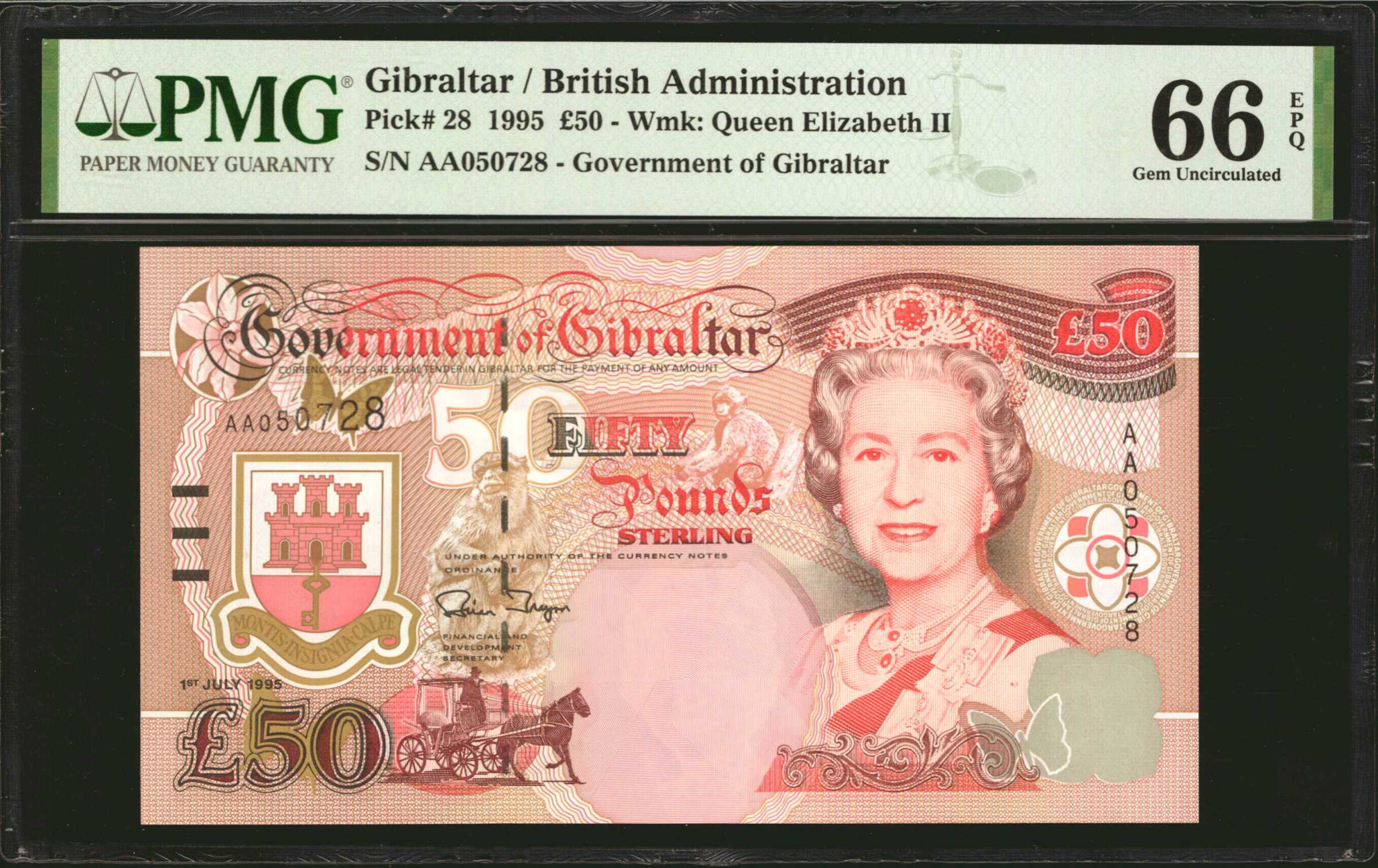 image for: Gibraltar  50 pounds (B126a)