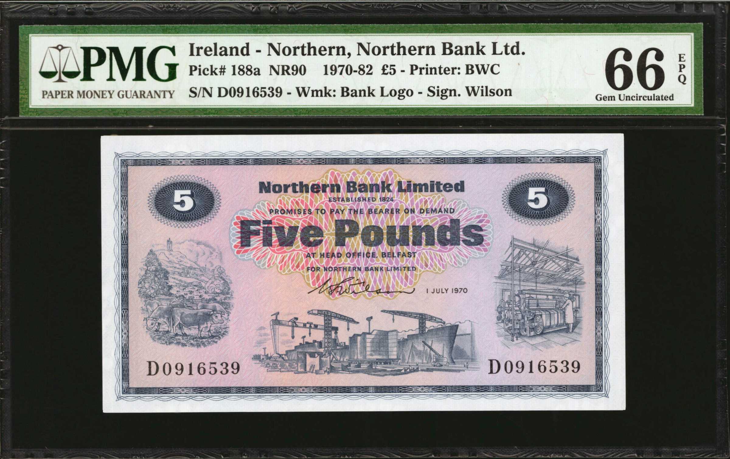 image for: Northern Ireland  5 pounds (B417a)