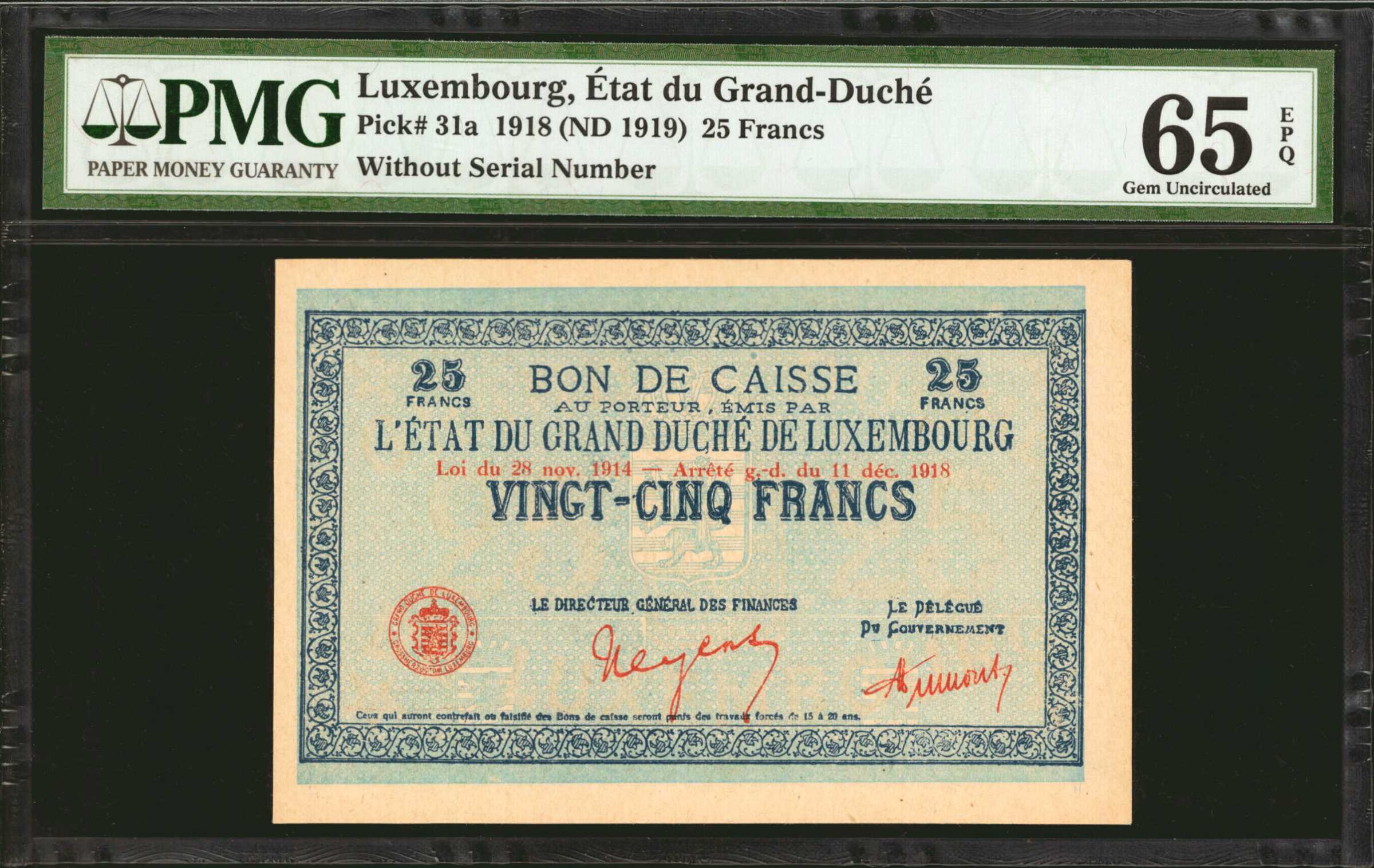 image for: Luxembourg  25 francs / franken (B313a)