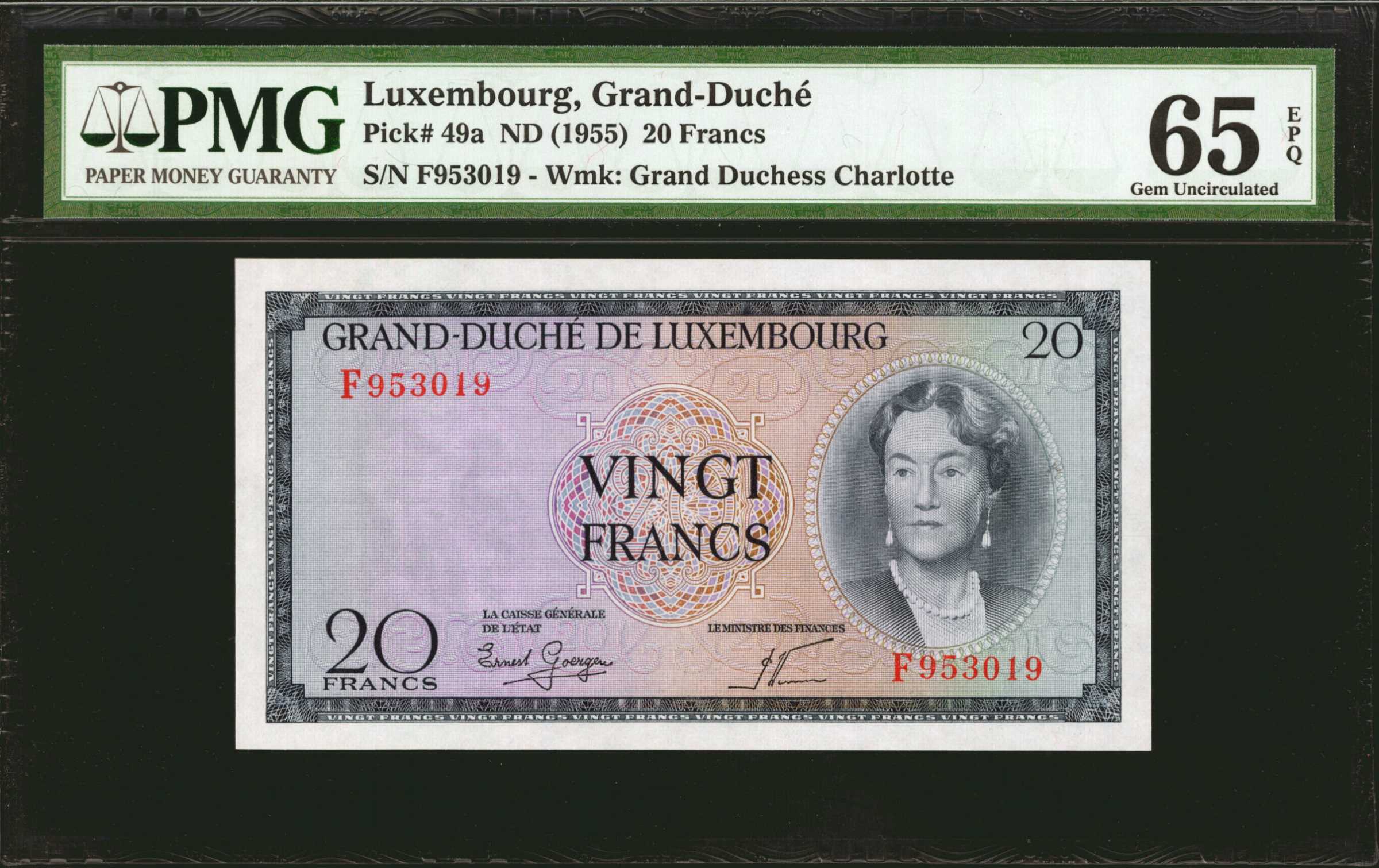 image for: Luxembourg  50 francs (B334a)
