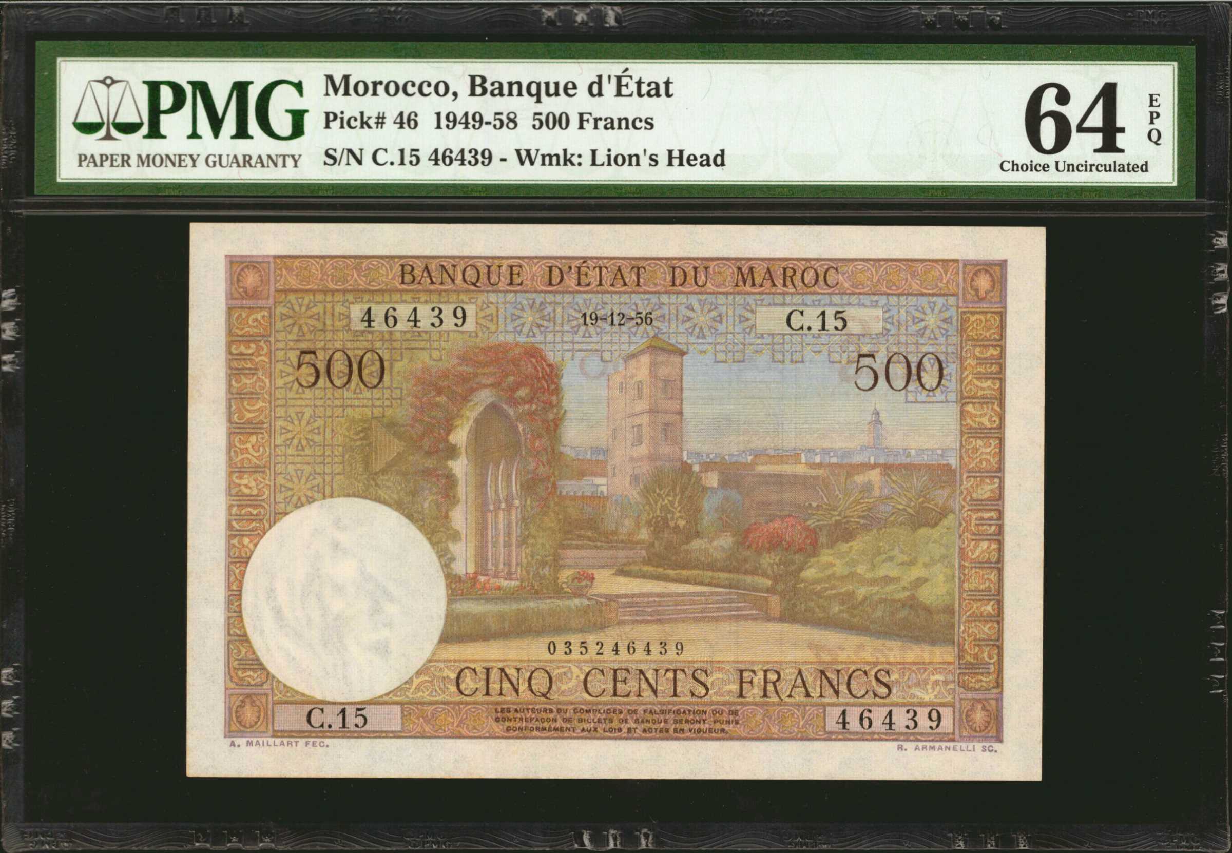 image for: Morocco  1,000 francs(B235a)