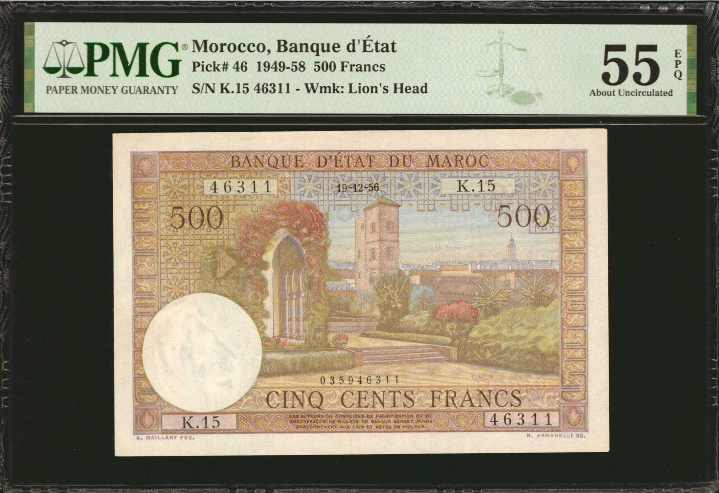 image for: Morocco  1,000 francs(B235a)