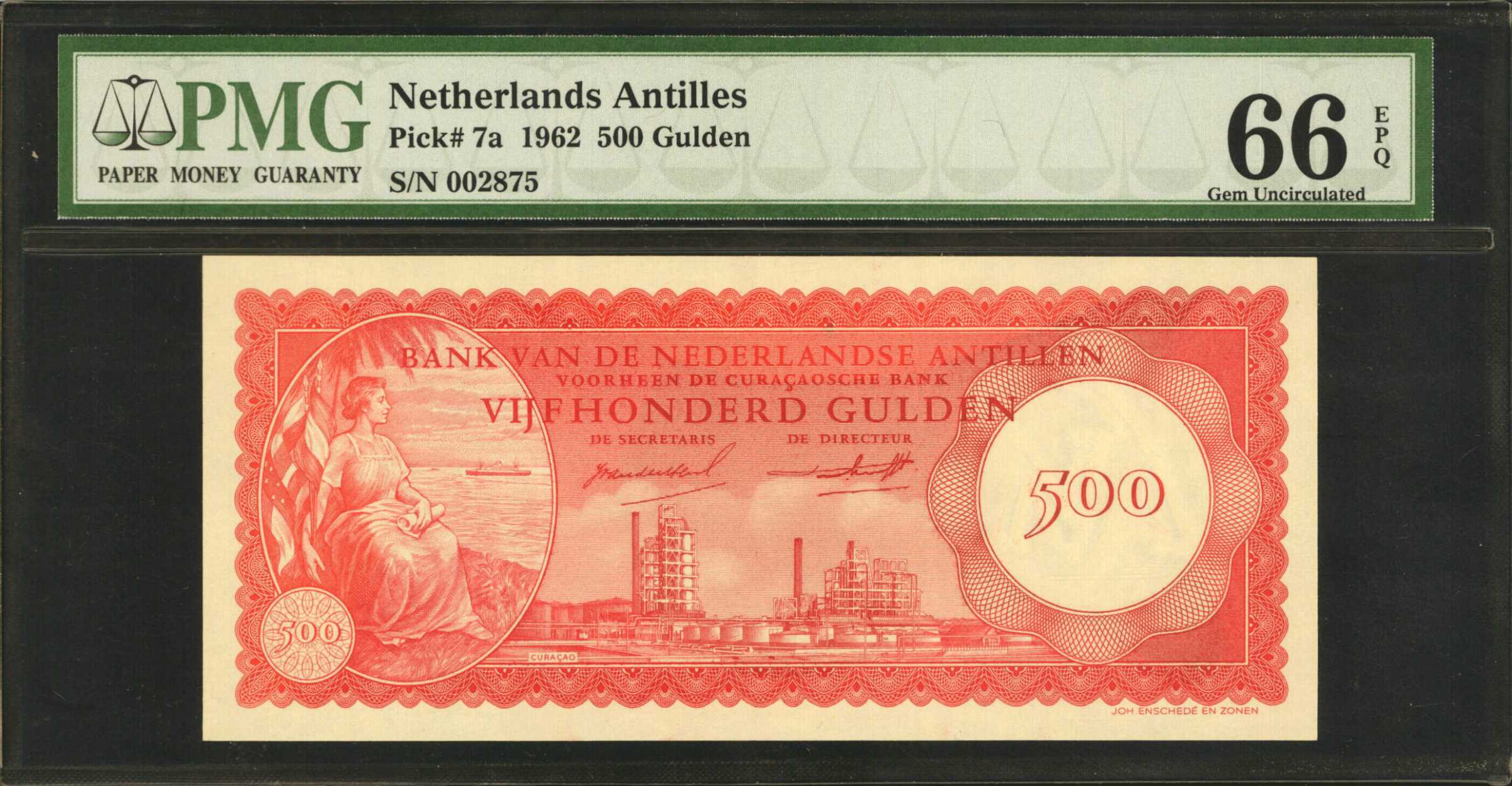 image for: Netherlands Antilles  500 gulden (guilders) (B207as)