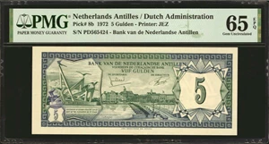 image for: Netherlands Antilles 10 gulden (guilders) (B215bs)