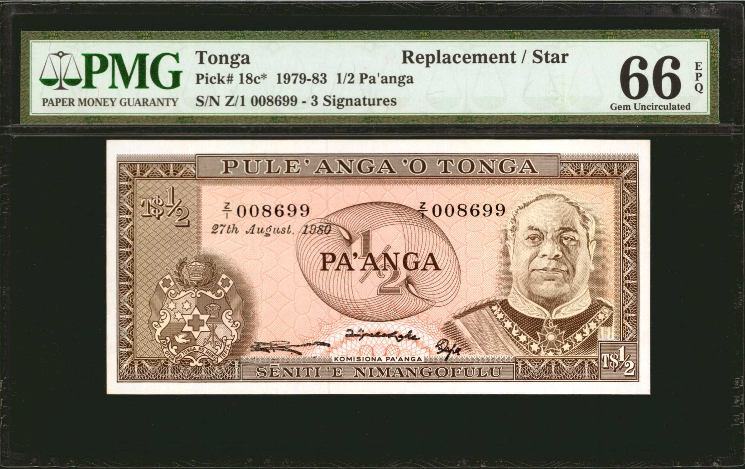 image for: Tonga  1/2 pa?anga(B118e)