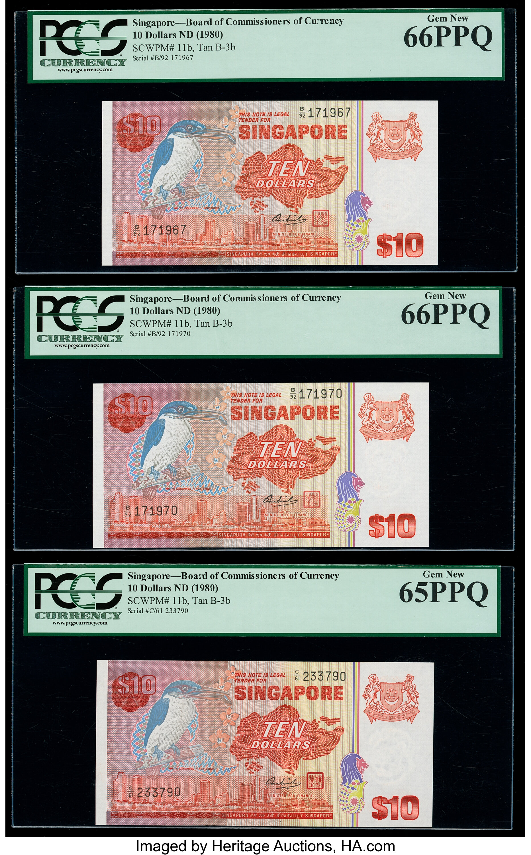 image for: Singapore  10 dollars (B112bz)