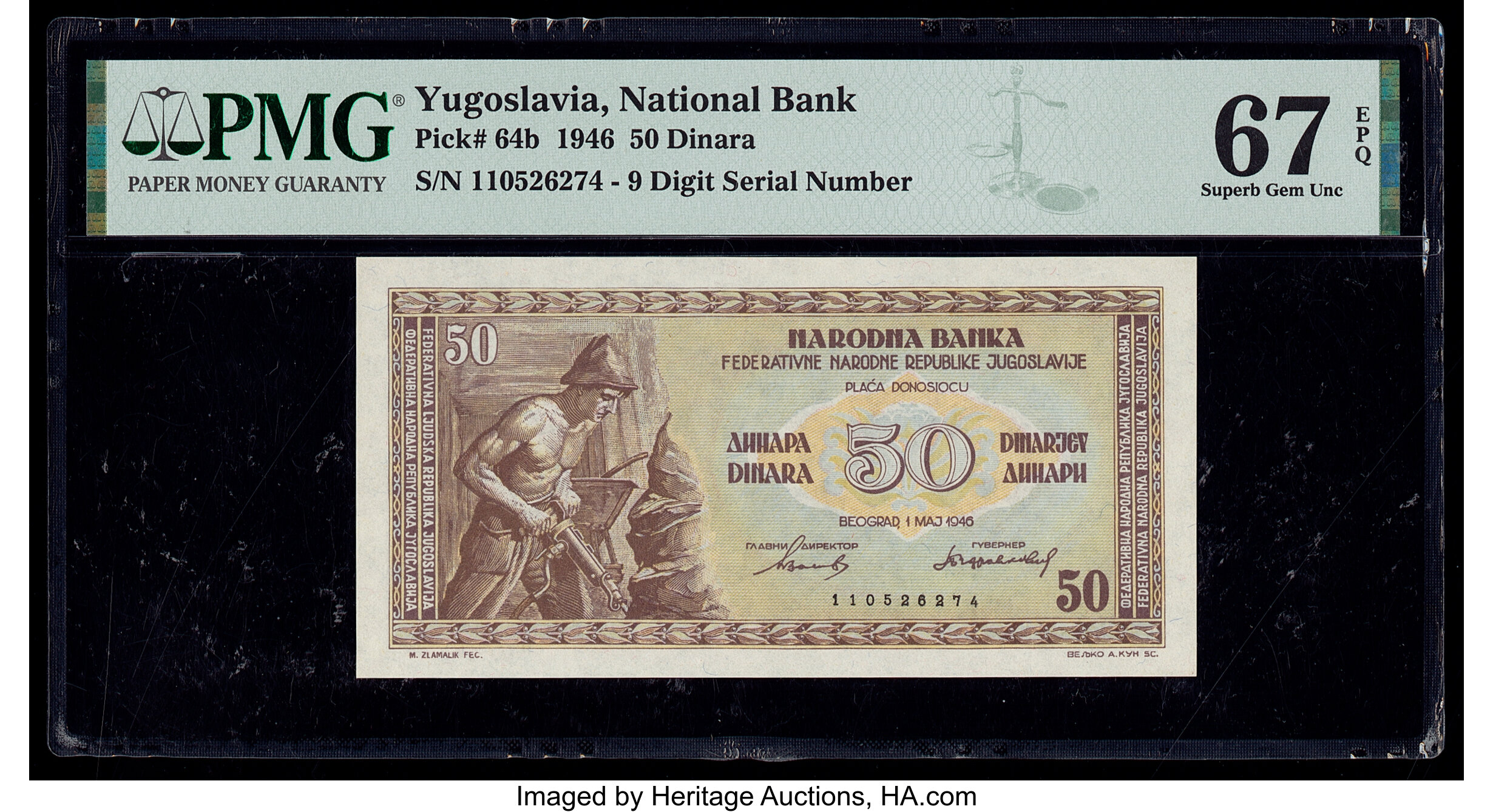 image for: Yugoslavia  50 dinara (dinars) (B301b)