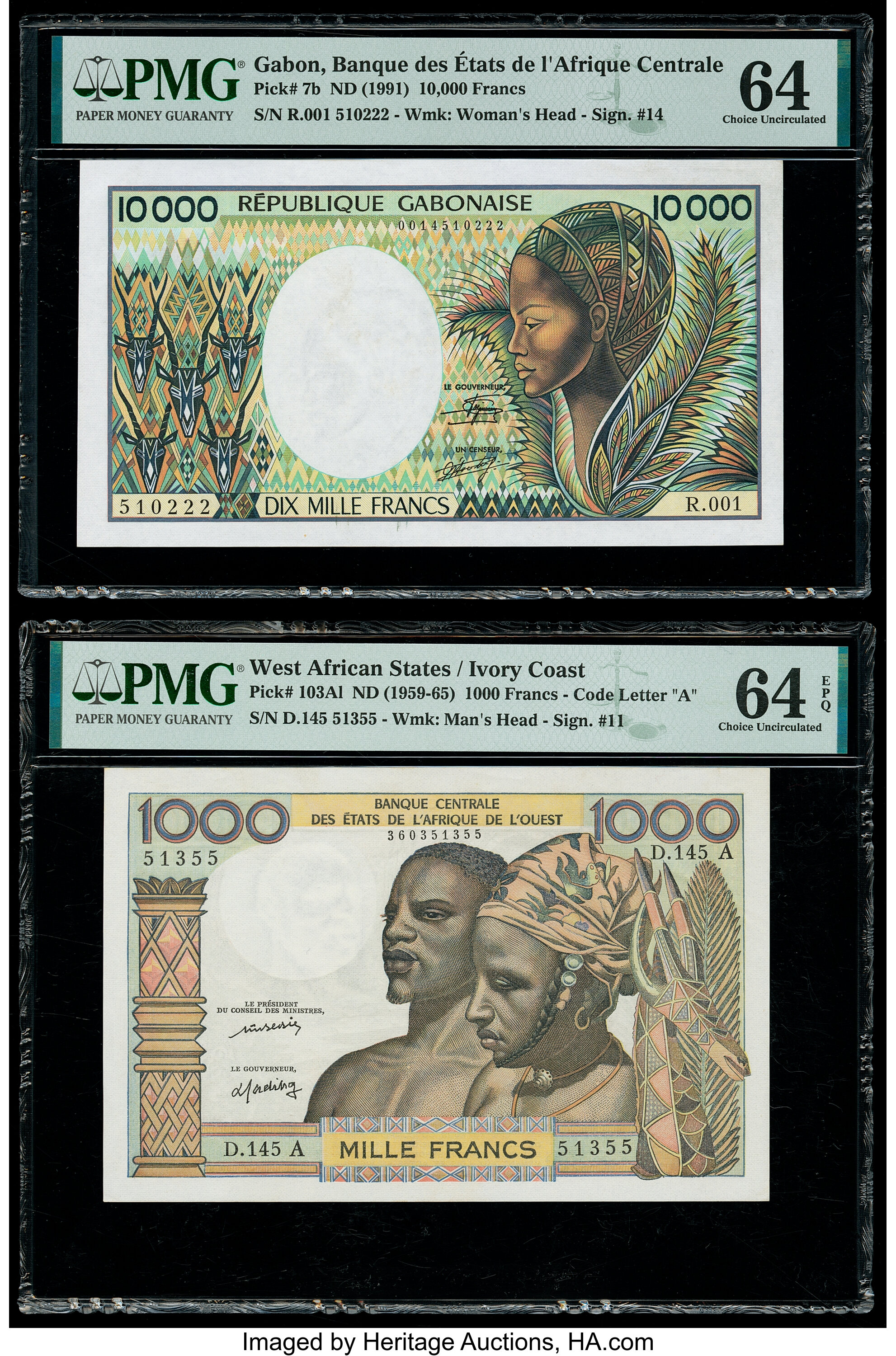 image for: Gabon  10,000 francs (B206a)