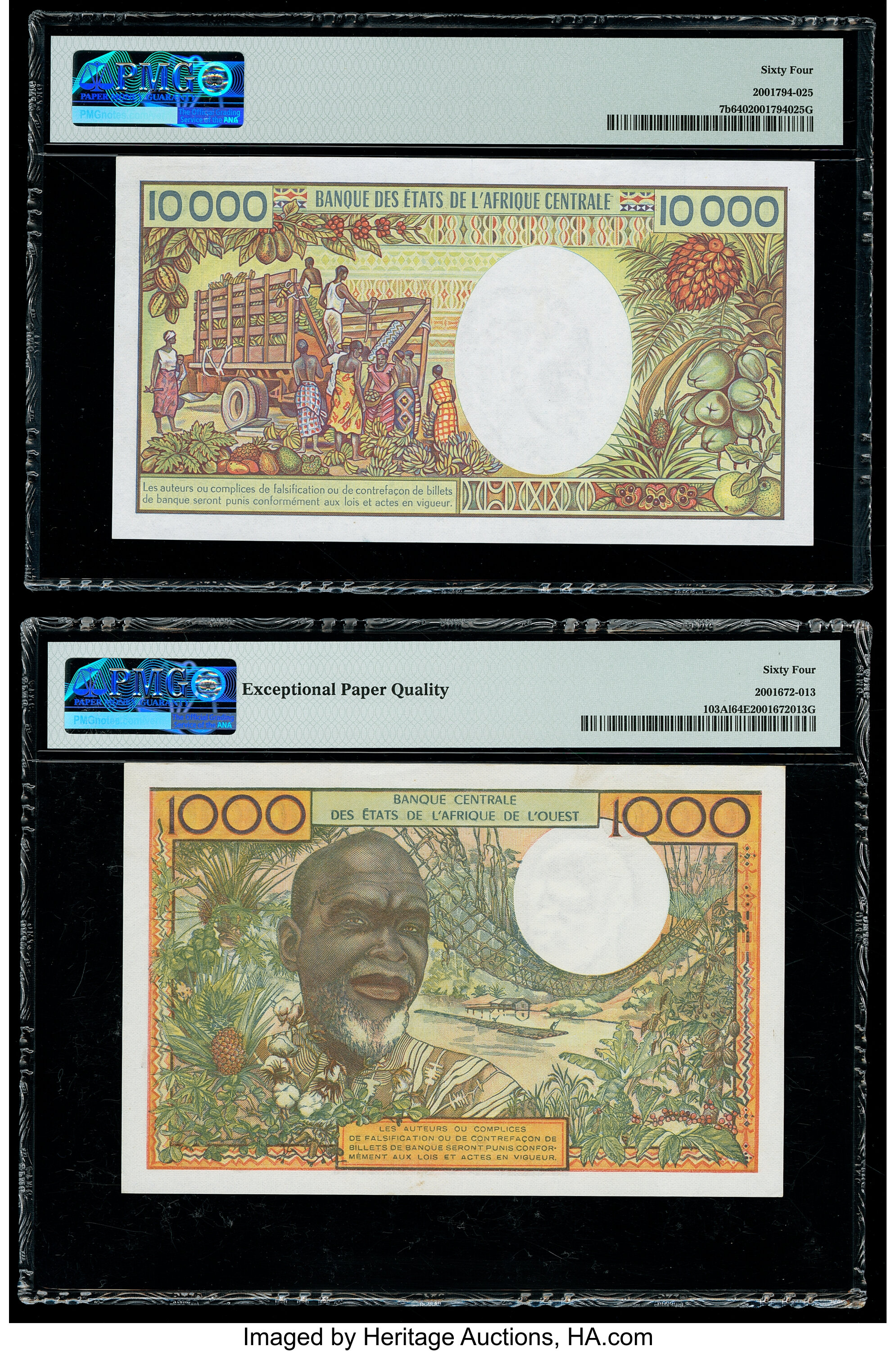 image for: Gabon  10,000 francs (B206a)