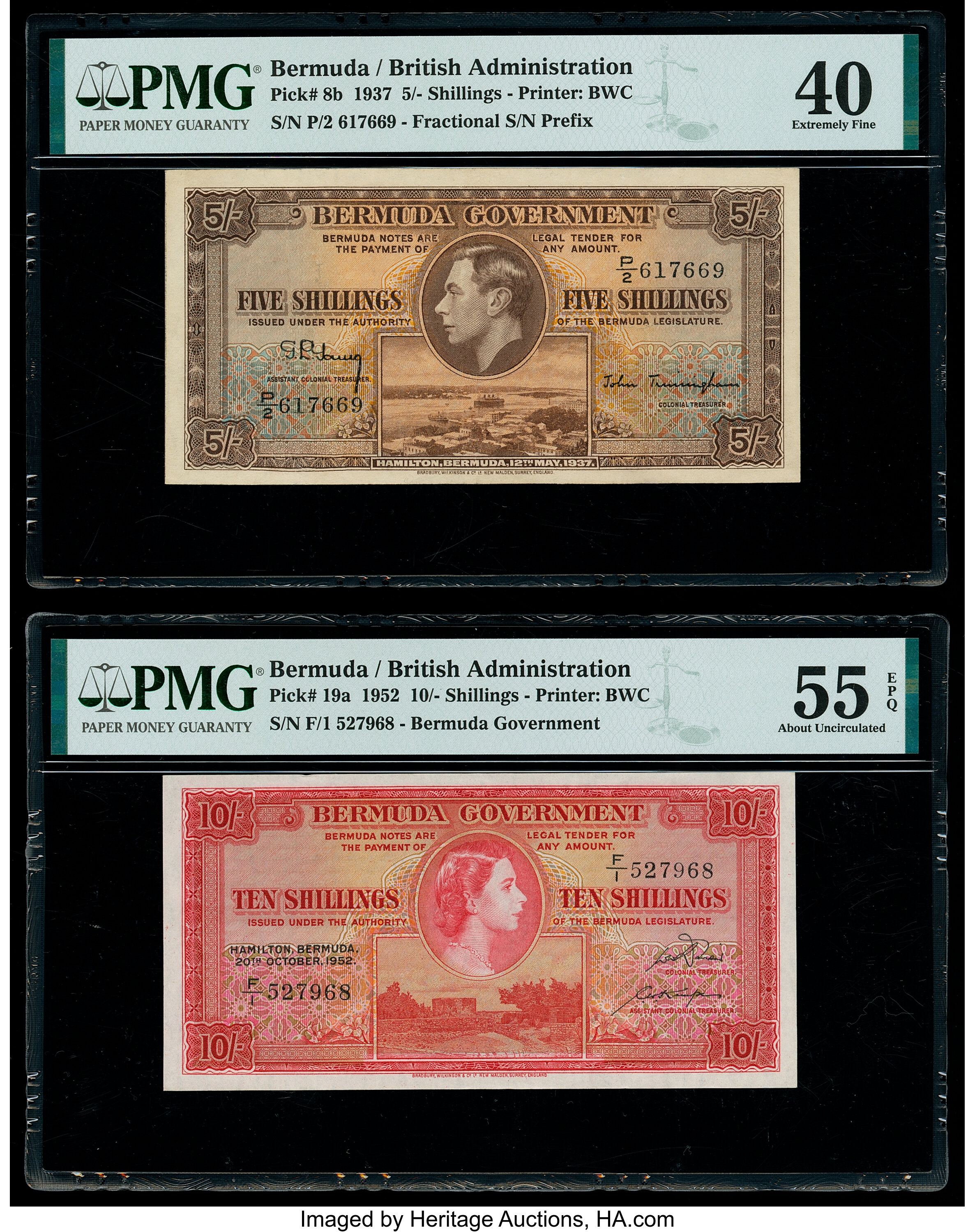 image for: Bermuda  5 shillings(B108bs1)