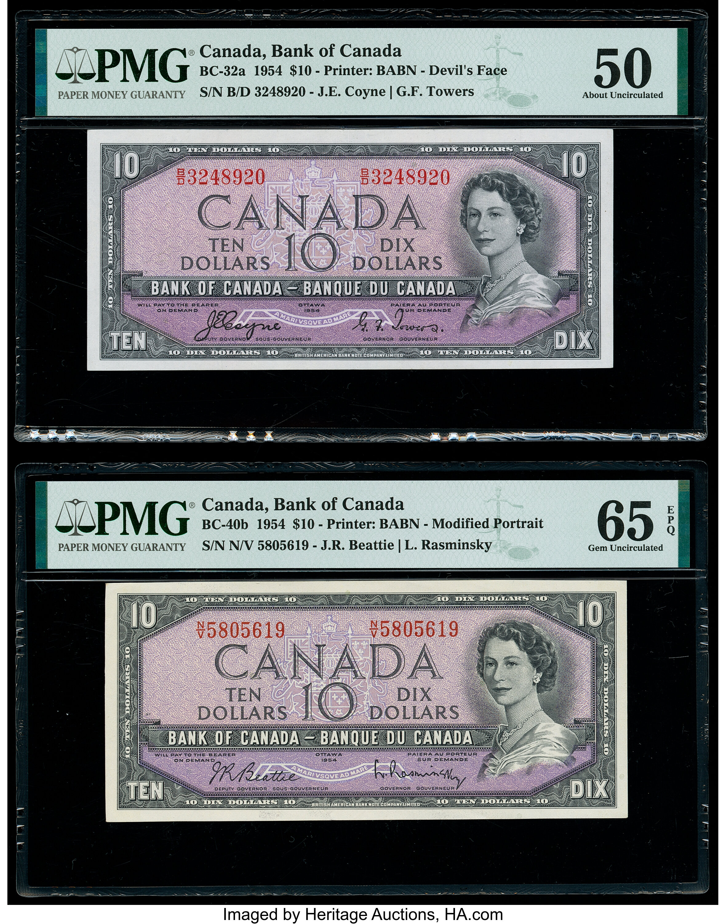 誕生日プレゼント Bank of Canada 10 dollars B332s,P69 Two horizontal red パンツ