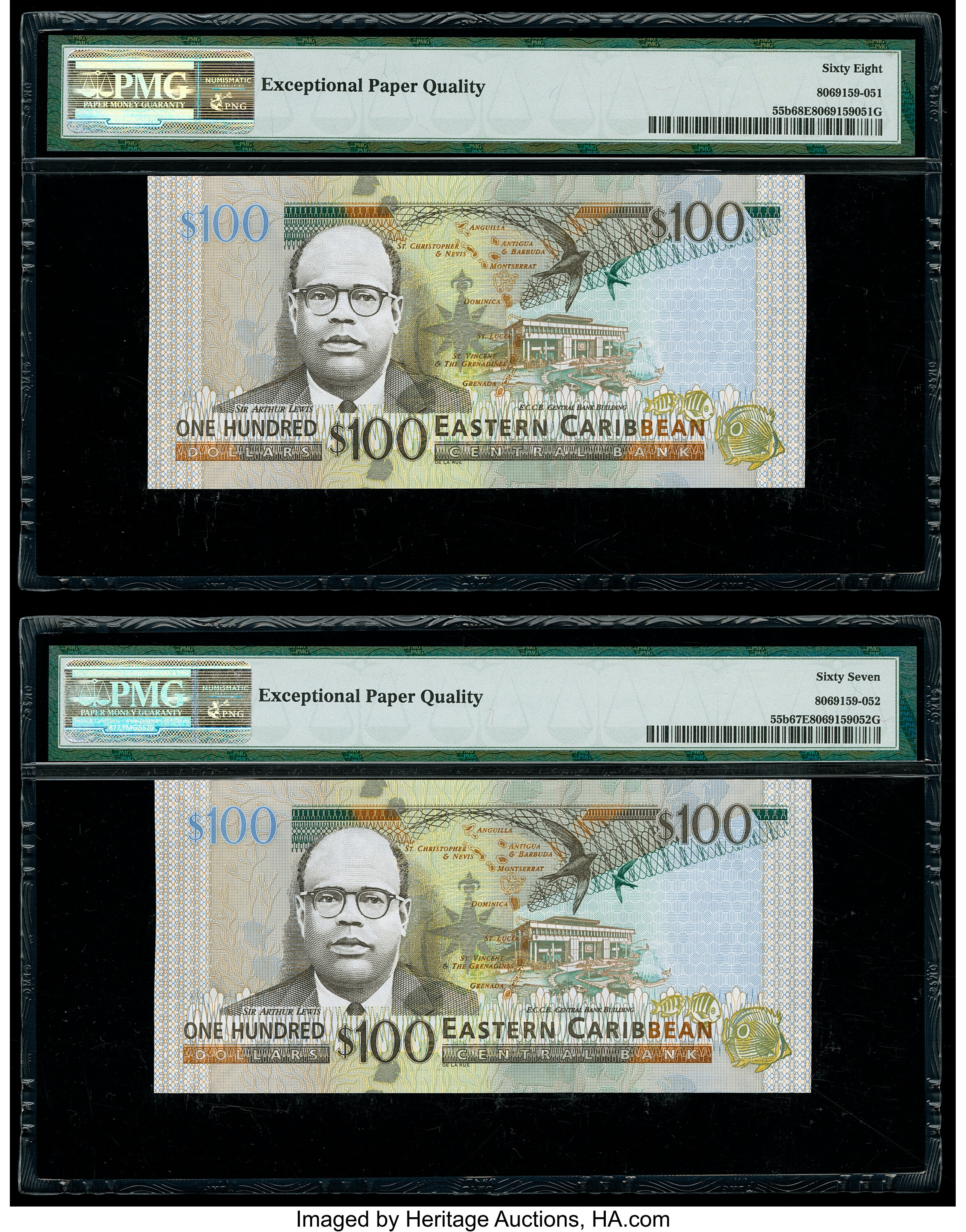 image for: East Caribbean States  100 dollars (B239b)