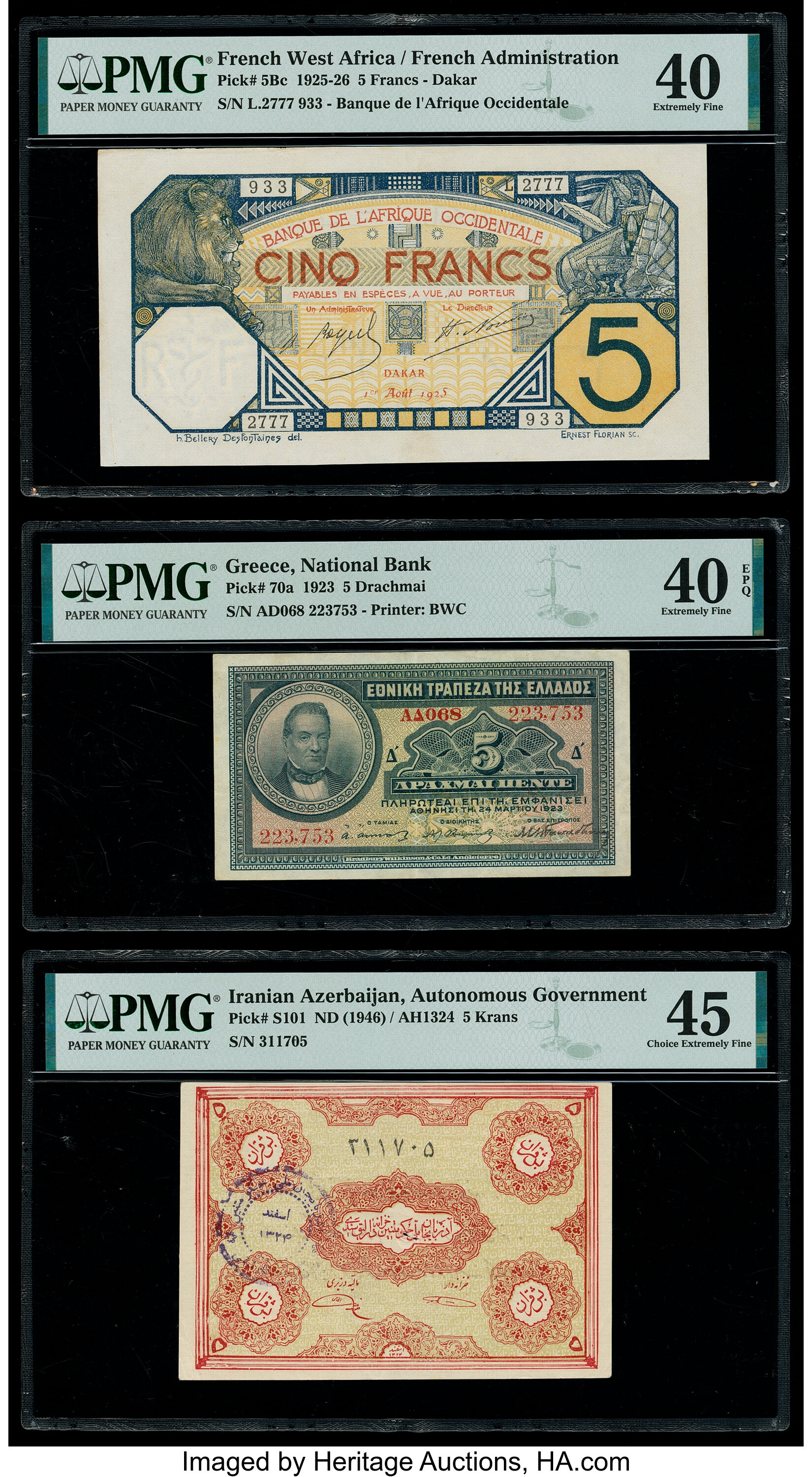 image for: French West Africa  5 francs (B101Pc1)