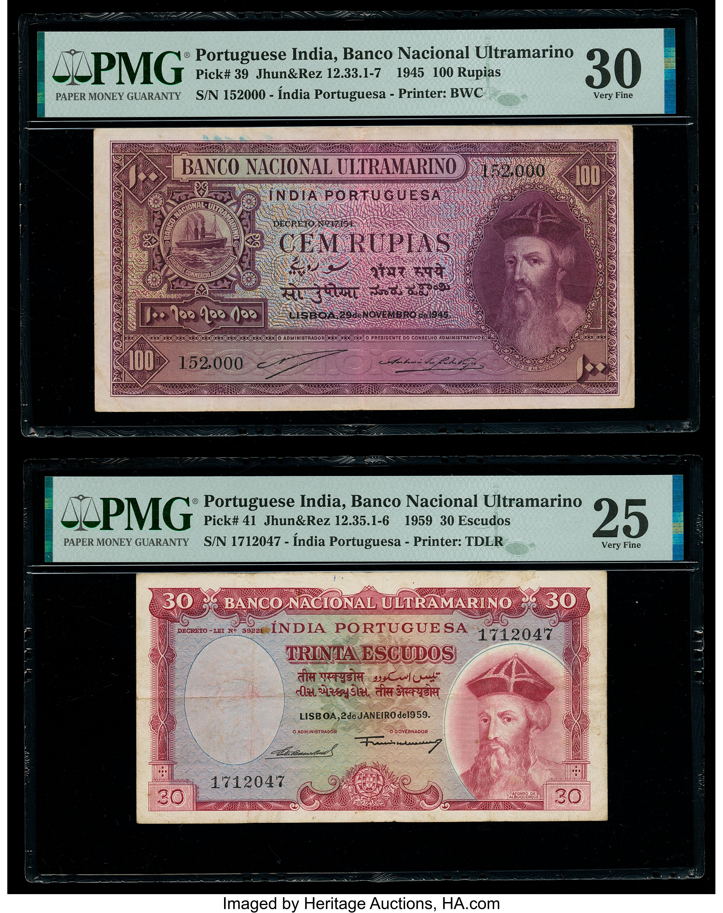 image for: Portuguese India  100 rupias(B328e)