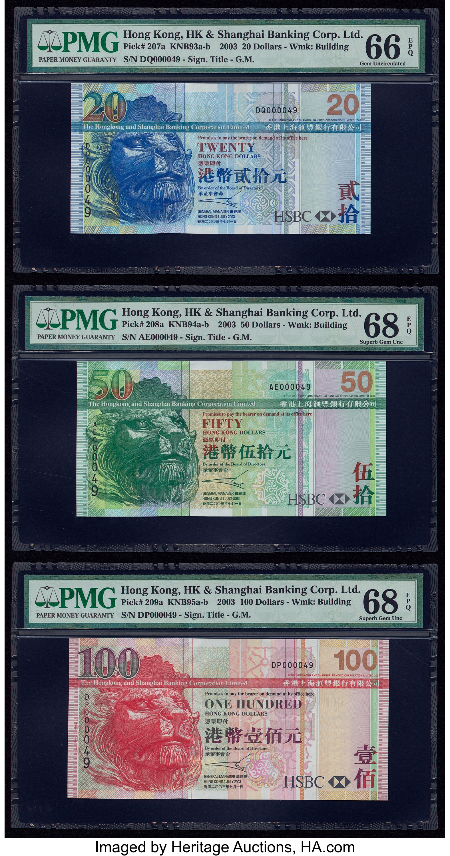 image for: Hong Kong  1,000 dollars (B690cz)