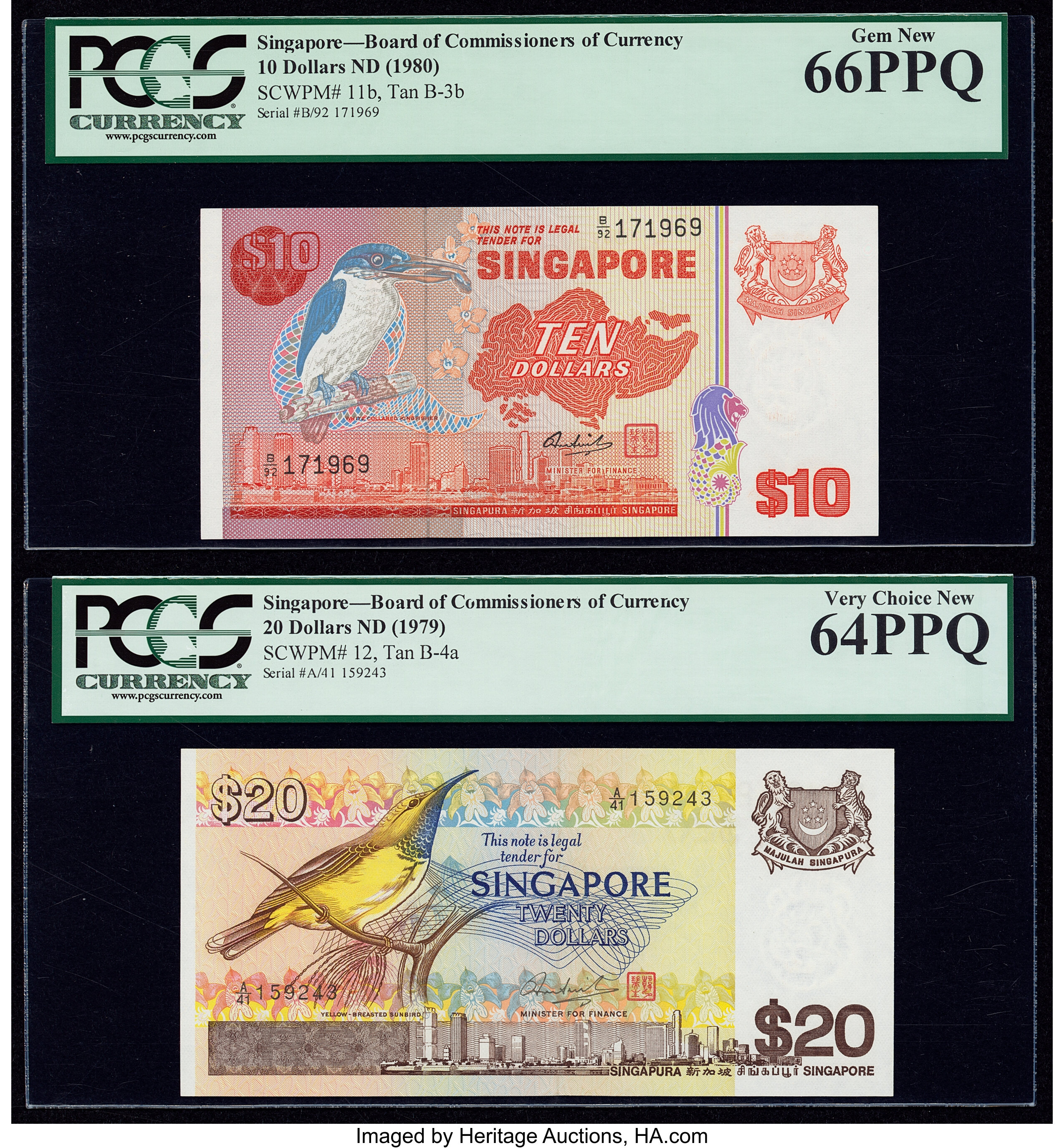 image for: Singapore  50 dollars (B128a)