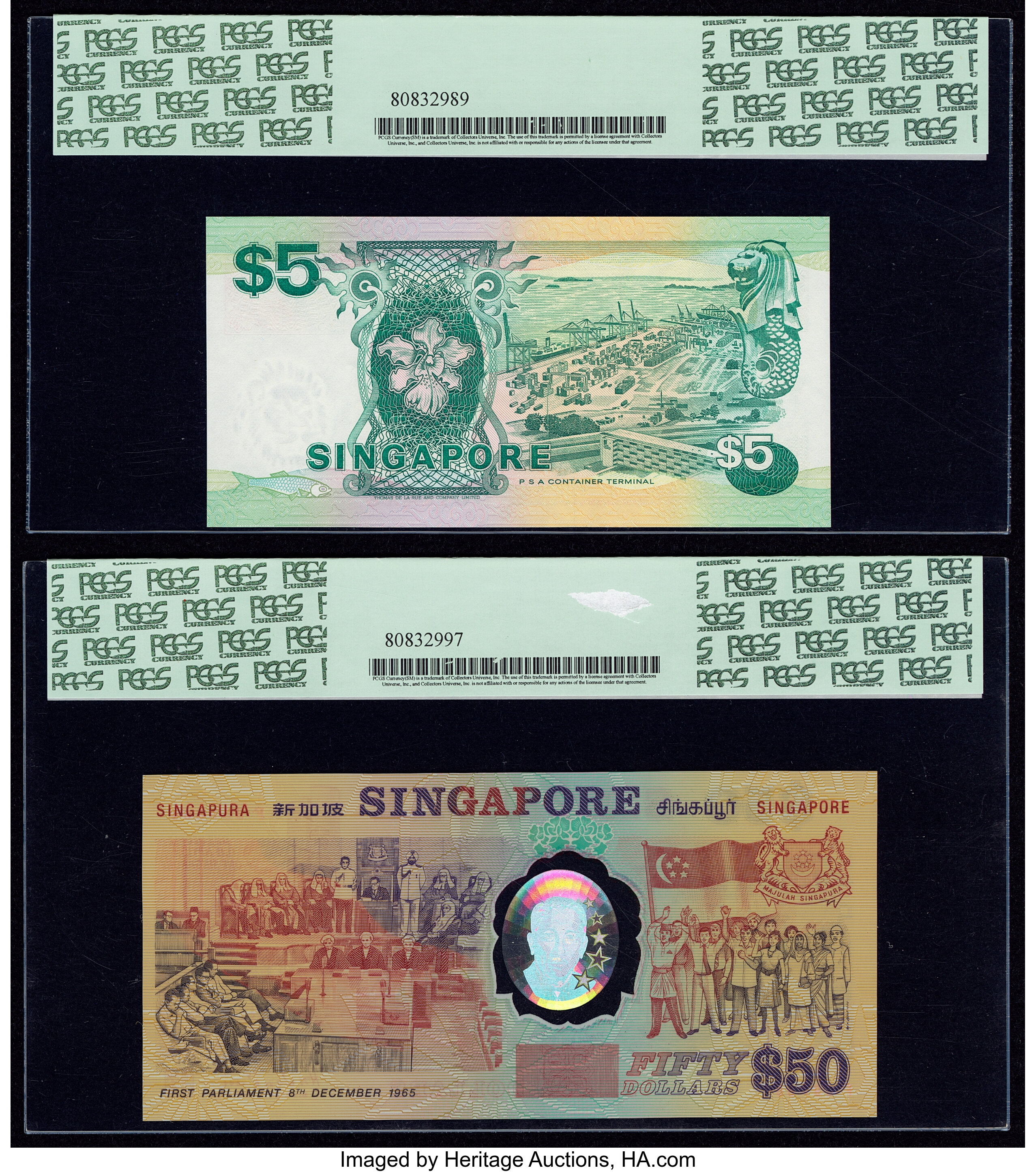 image for: Singapore  50 dollars (B128a)