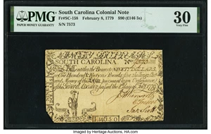 image for: South Carolina February 8, 1779 $90 PMG Very Fine 30....