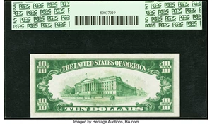 image for: Fr. 1701* $10 1934 Silver Certificate Star. PCGS Choice About New 58....