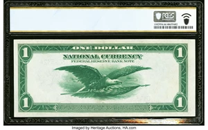 image for: Fr. 719 $1 1918 Federal Reserve Bank Note PCGS Banknote Gem Unc 66 PPQ....