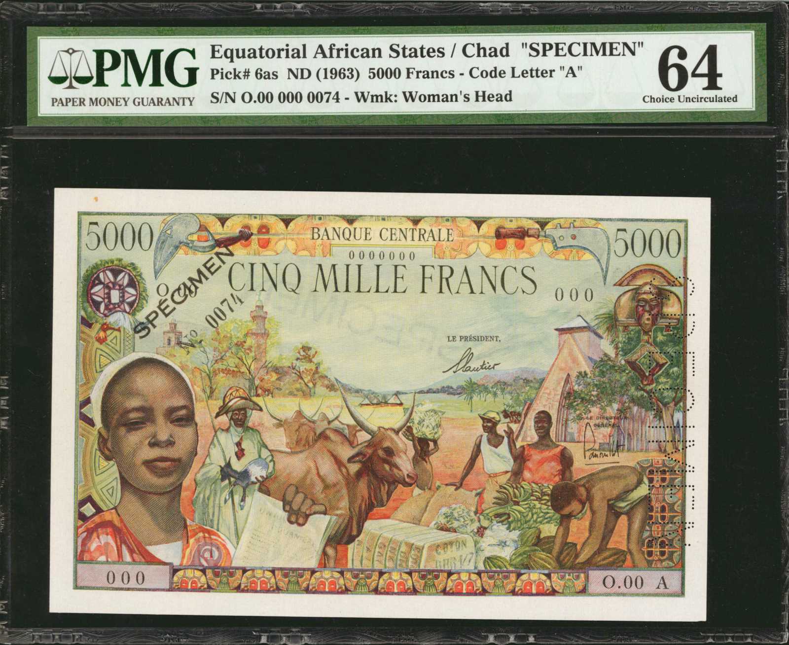 image for: Equatorial African States  5,000 francs(B204d)