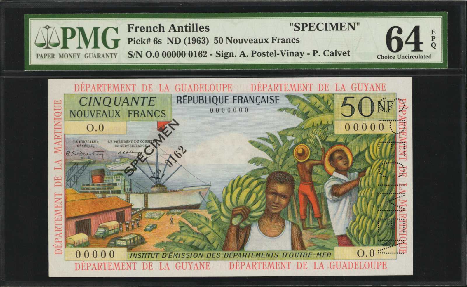 image for: French Antilles  50 nouveaux francs (B106as1)