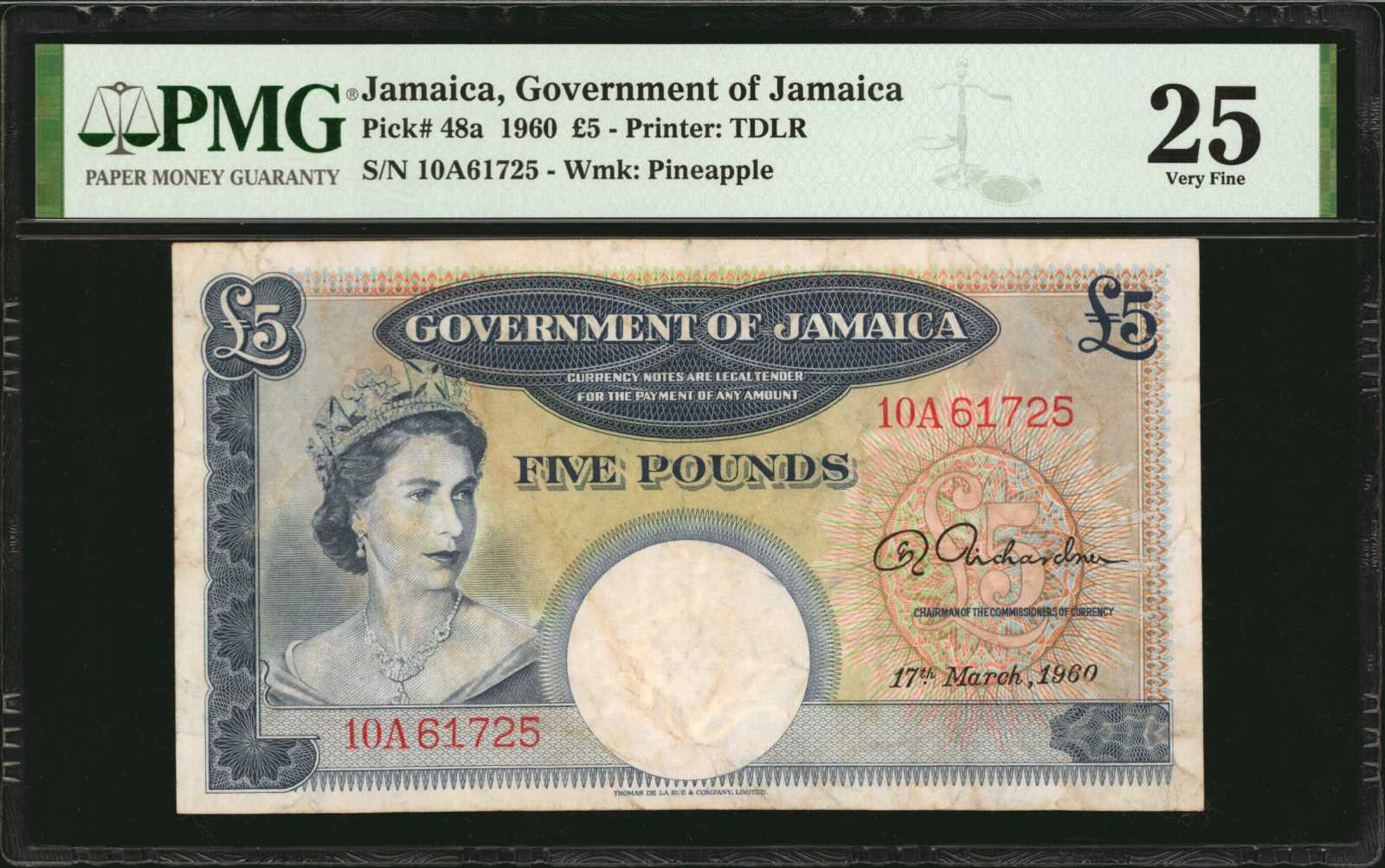 image for: Jamaica  5 pounds (B116bs)