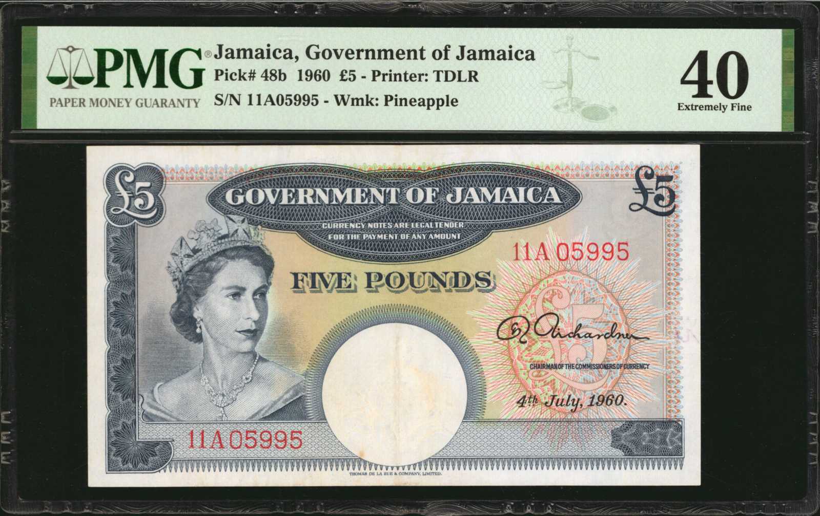 image for: Jamaica  5 pounds (B116as)