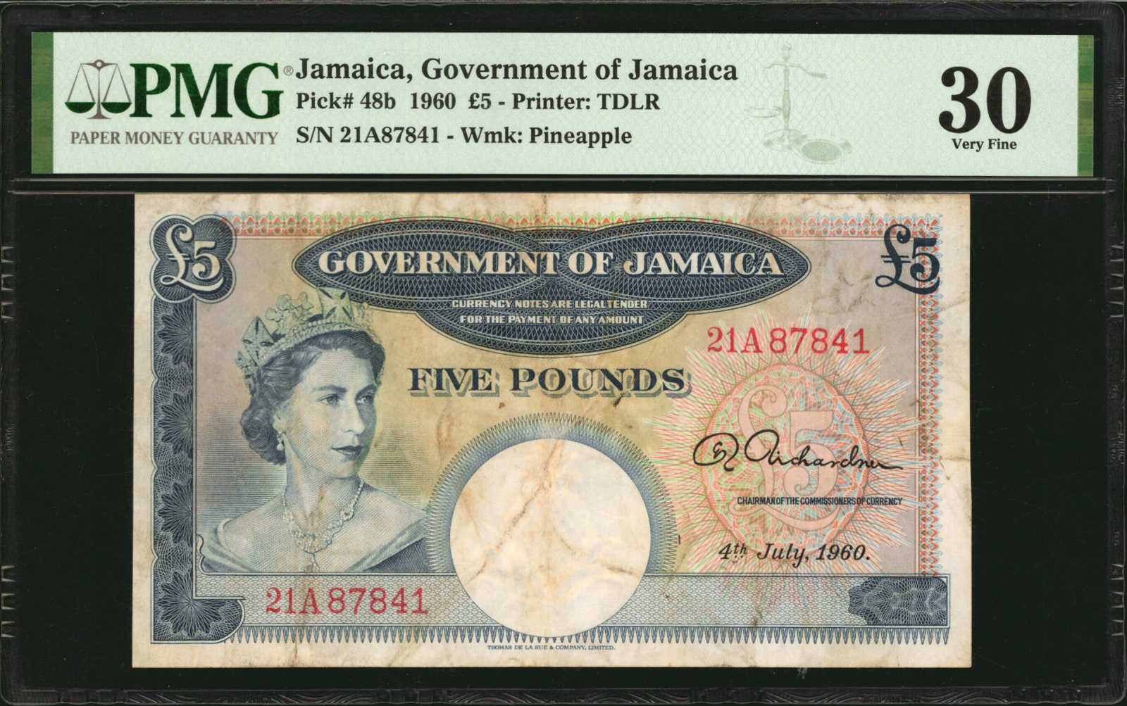 image for: Jamaica  5 pounds (B116b)
