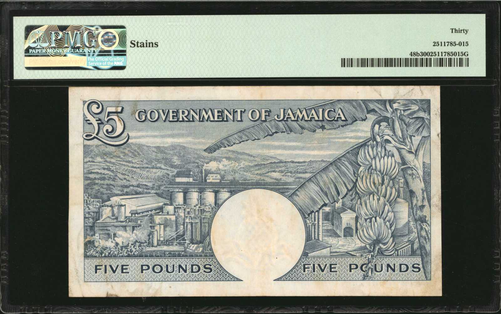 image for: Jamaica  5 pounds (B116a)