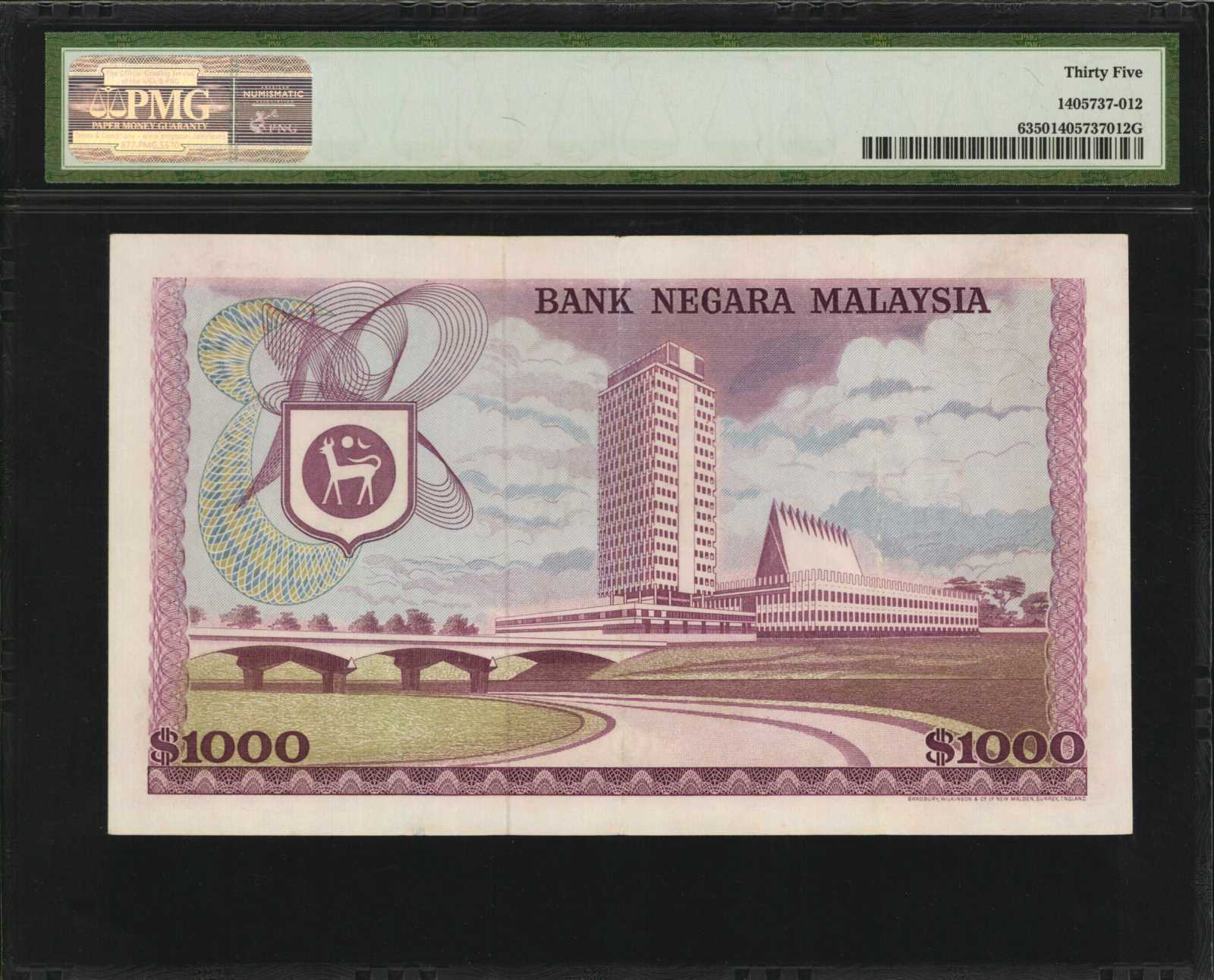 image for: Malaysia  1,000 ringgit (B106a)