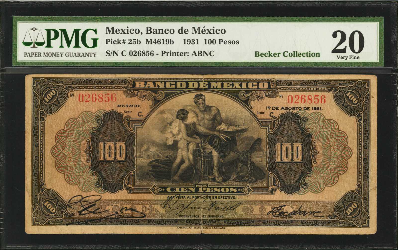 image for: Mexico  100 pesos(B605a)