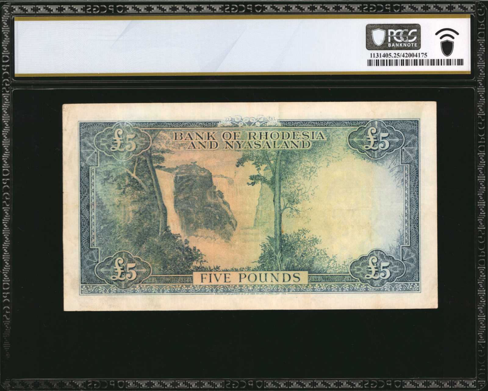 image for: Rhodesia and Nyasaland  5 pounds(B103a7bs)