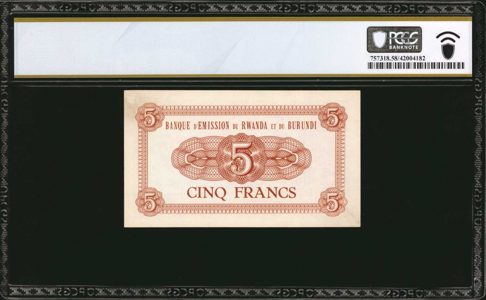 image for: Rwanda and Burundi  20 francs(B103a)