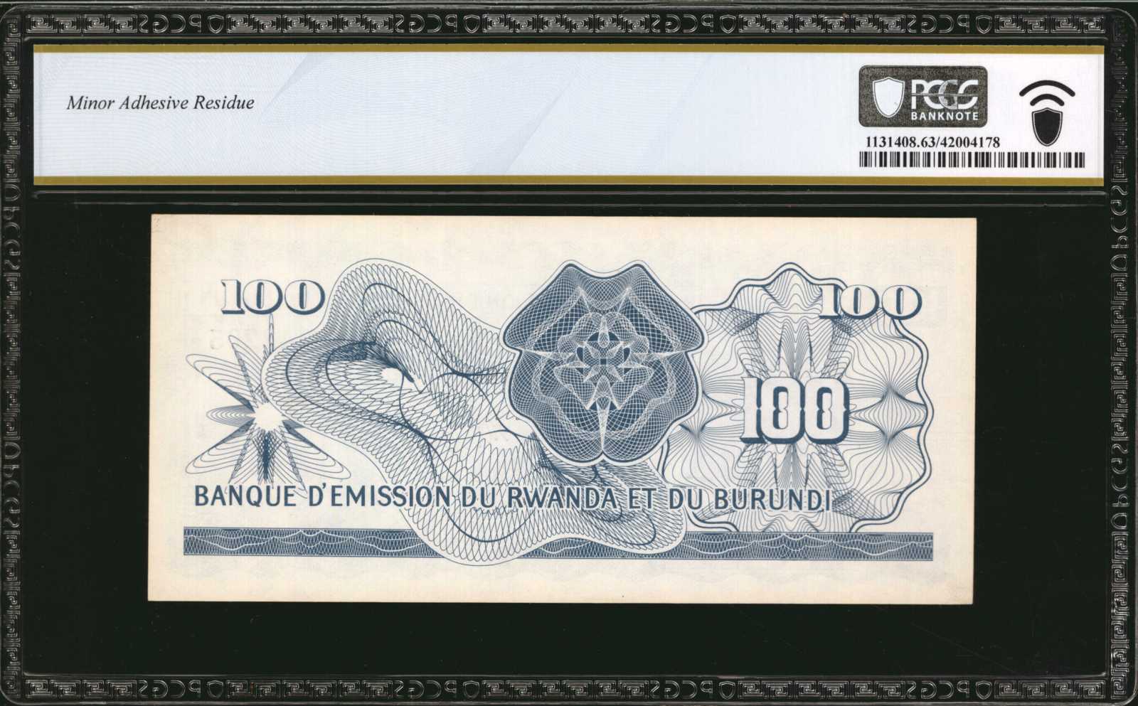 image for: Rwanda and Burundi  100 francs(B105b)
