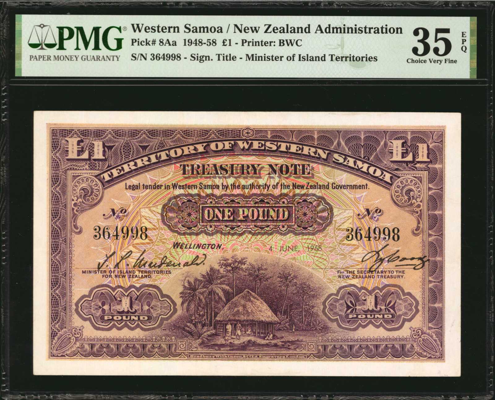 image for: Western Samoa  1 pound(B203e)